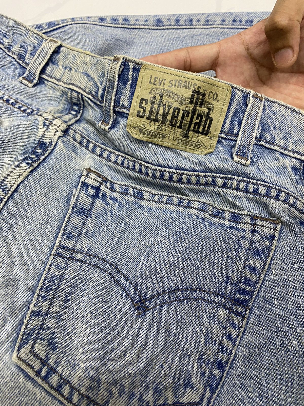 Levi's LEVIS SILVER TAB BAGGY DENIM PANTS RARE Size US 31 - 11 Thumbnail