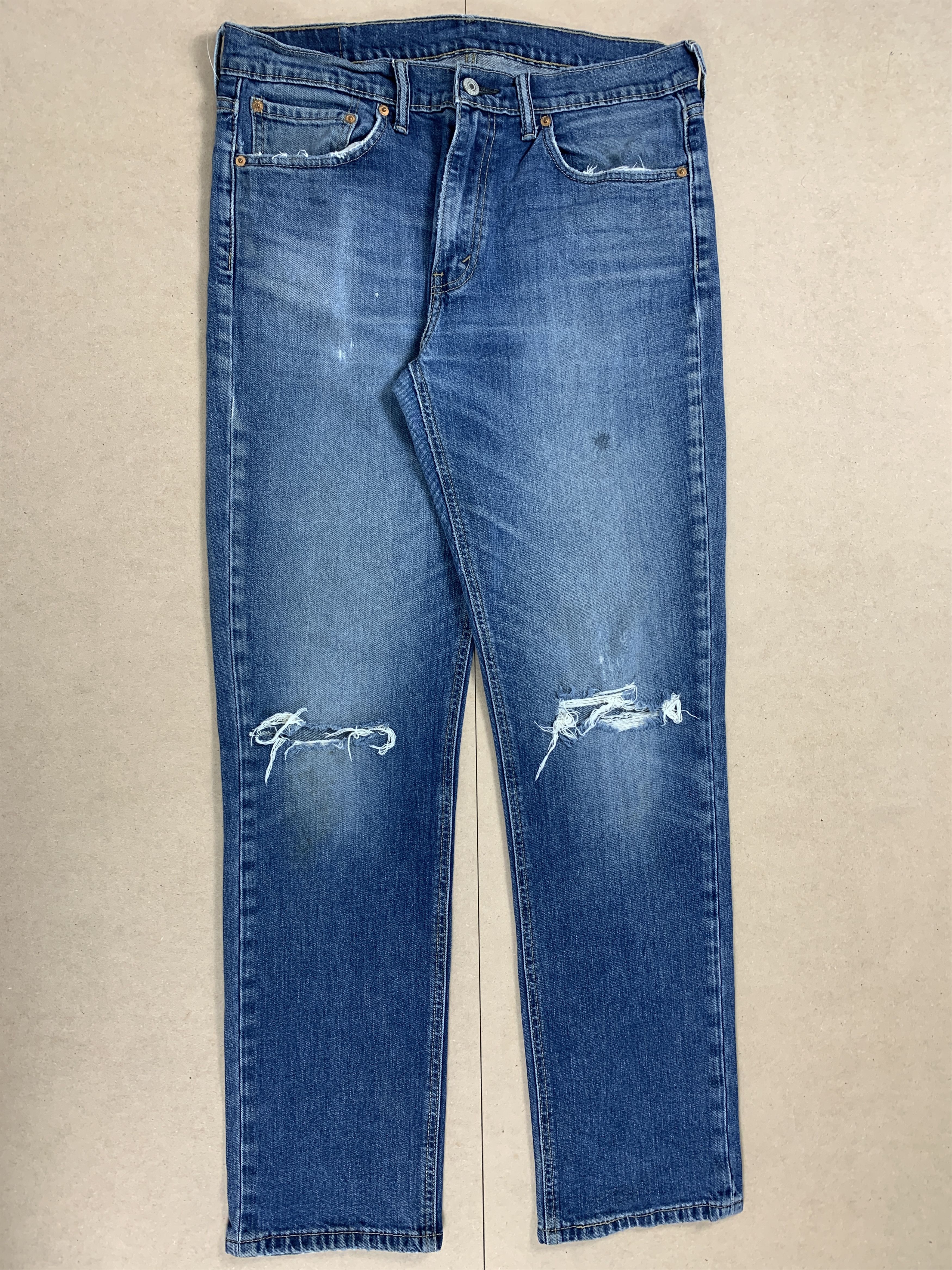 image of Levis x Vintage Levi's 541 Athletic Taper Mid Wash Jeans in Blue Denim, Men's (Size 32)