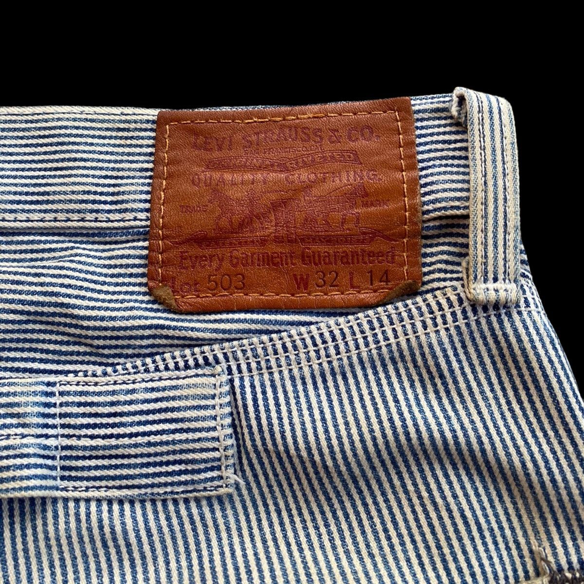 Levi's VINTAGE LEVIS 503 BUCKLE BACK HICKORY STRIPE SHORT-PANTS Size US 34 / EU 50 - 4 Thumbnail
