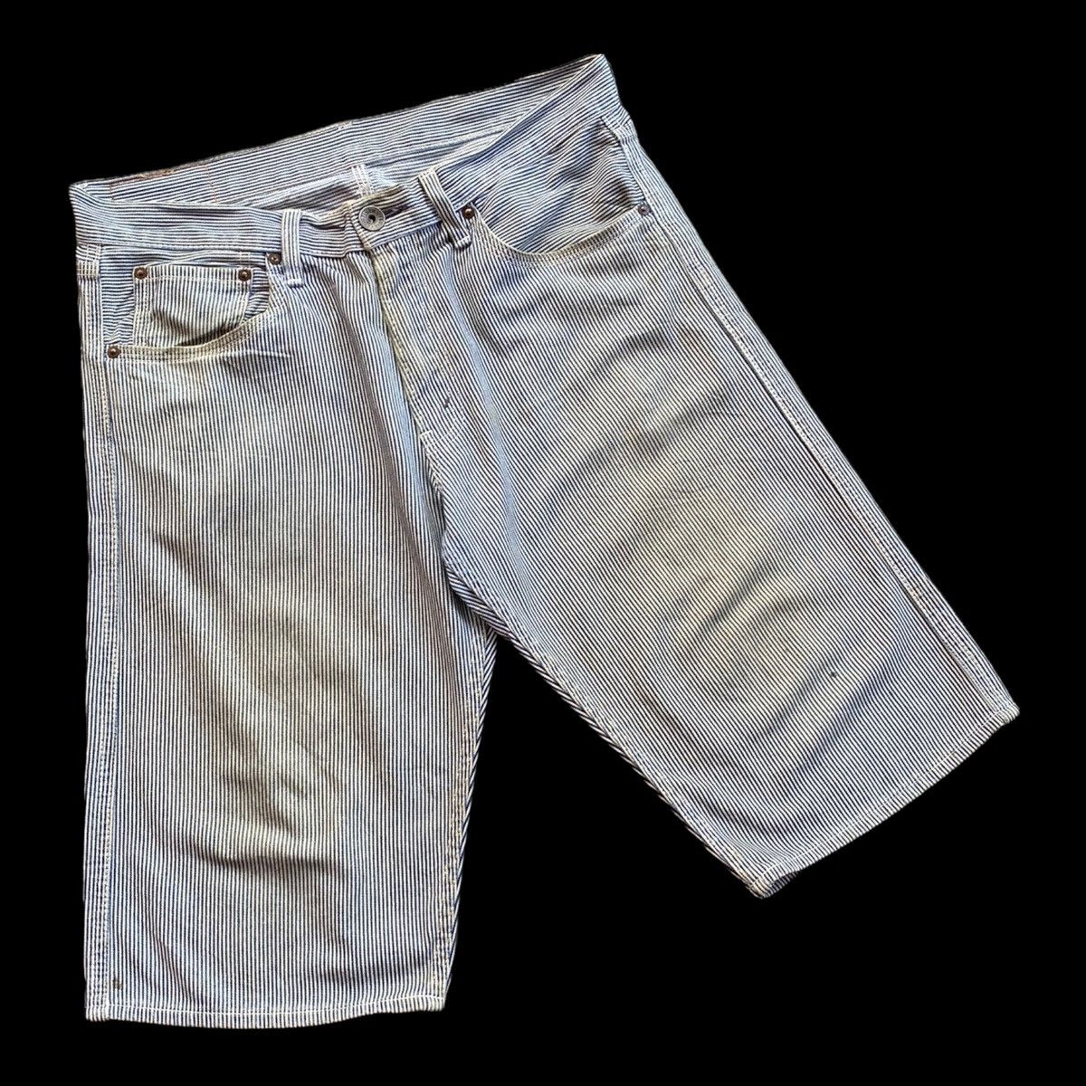 Levi's VINTAGE LEVIS 503 BUCKLE BACK HICKORY STRIPE SHORT-PANTS Size US 34 / EU 50 - 6 Thumbnail