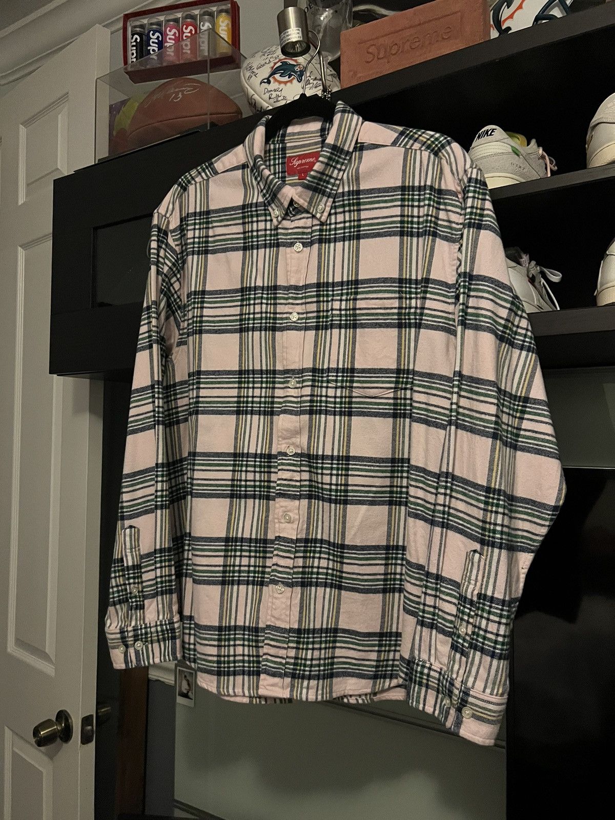 Supreme Used Supreme Patchwork Oxford Shirt Pink Large | Grailed