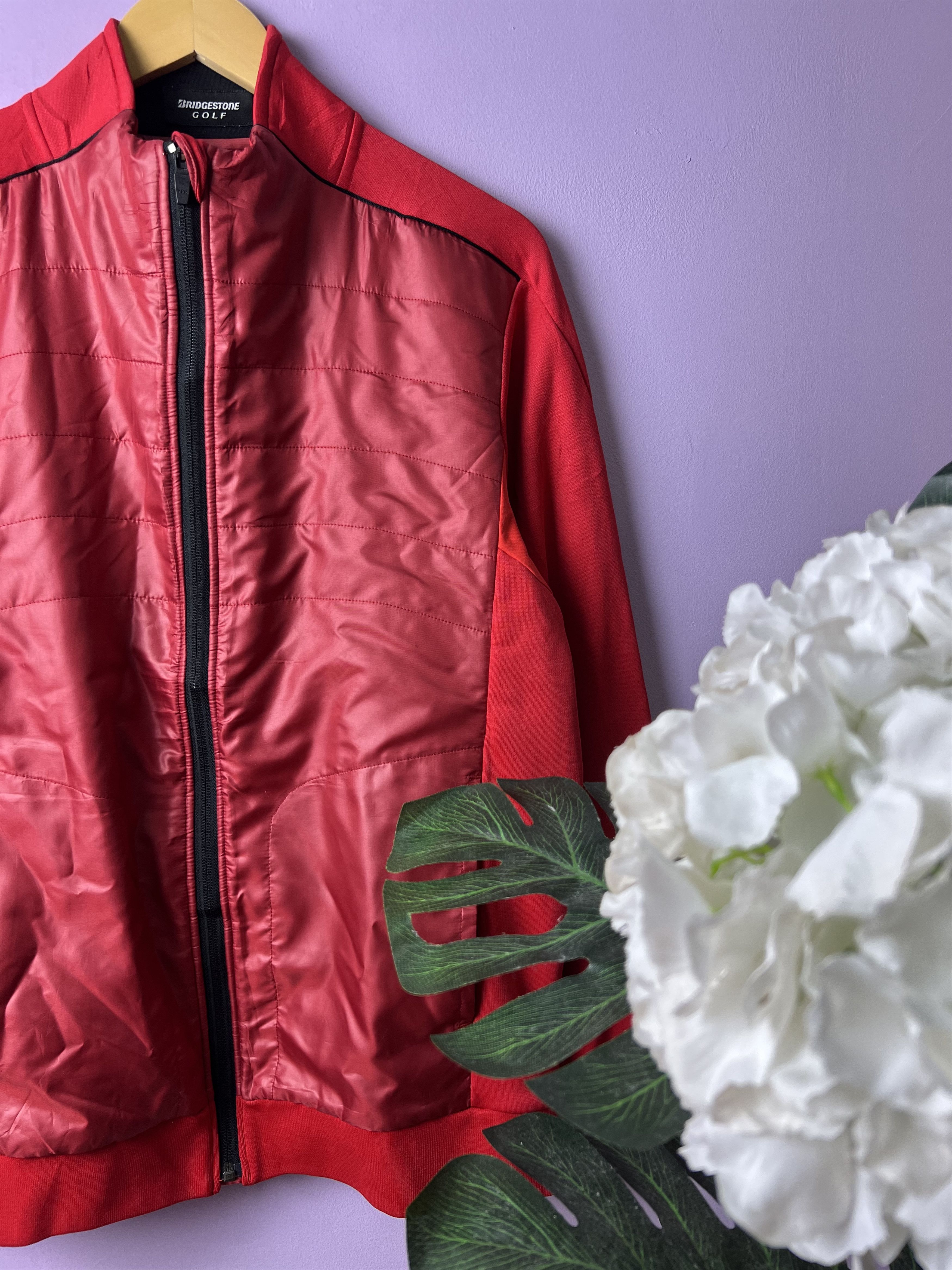 Japanese Brand 🔥Vintage Red Bridgestone Golf Light Jackets Size US M / EU 48-50 / 2 - 5 Thumbnail