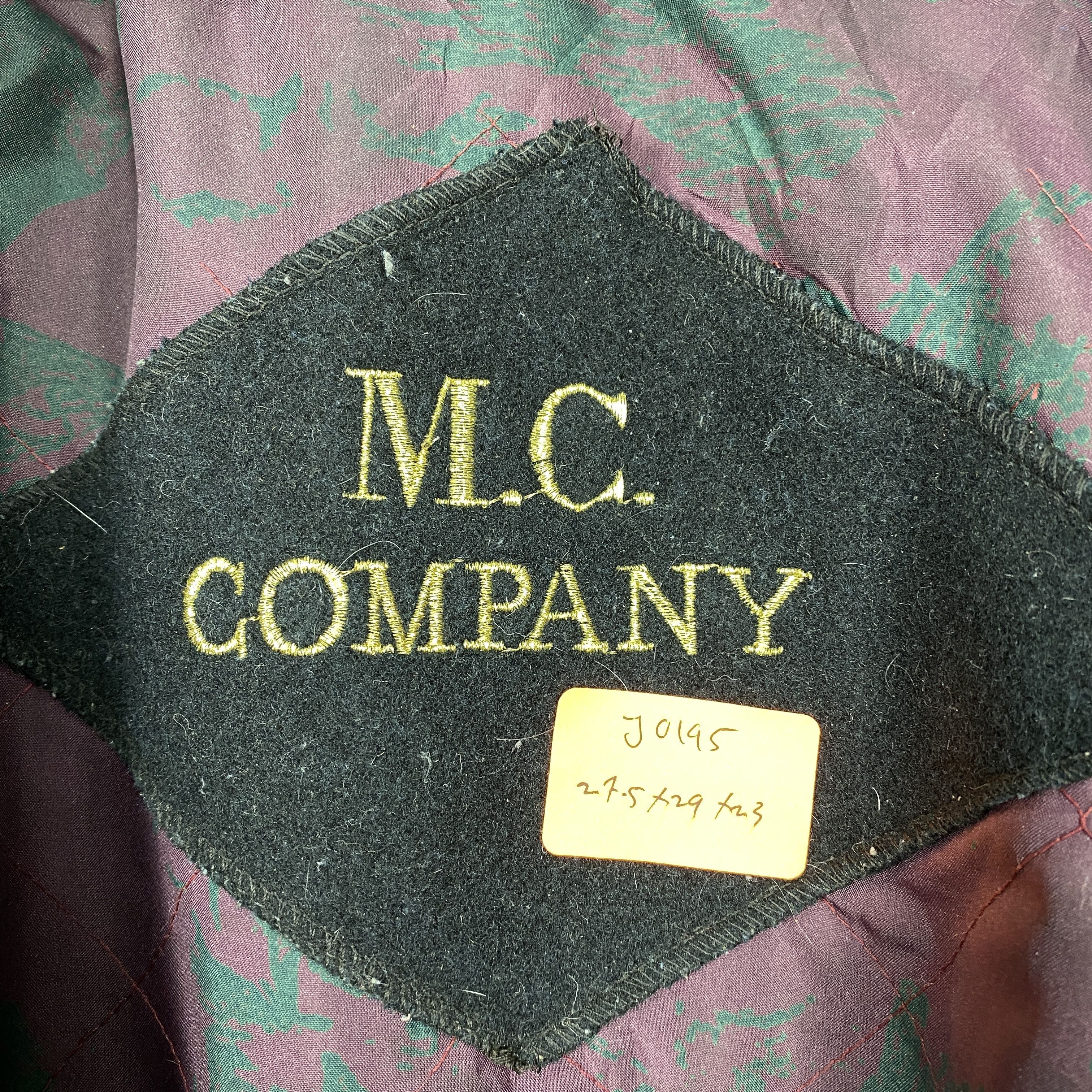 Vintage 80s Leather MC COMPANY Aztec Front Bomber Jacket