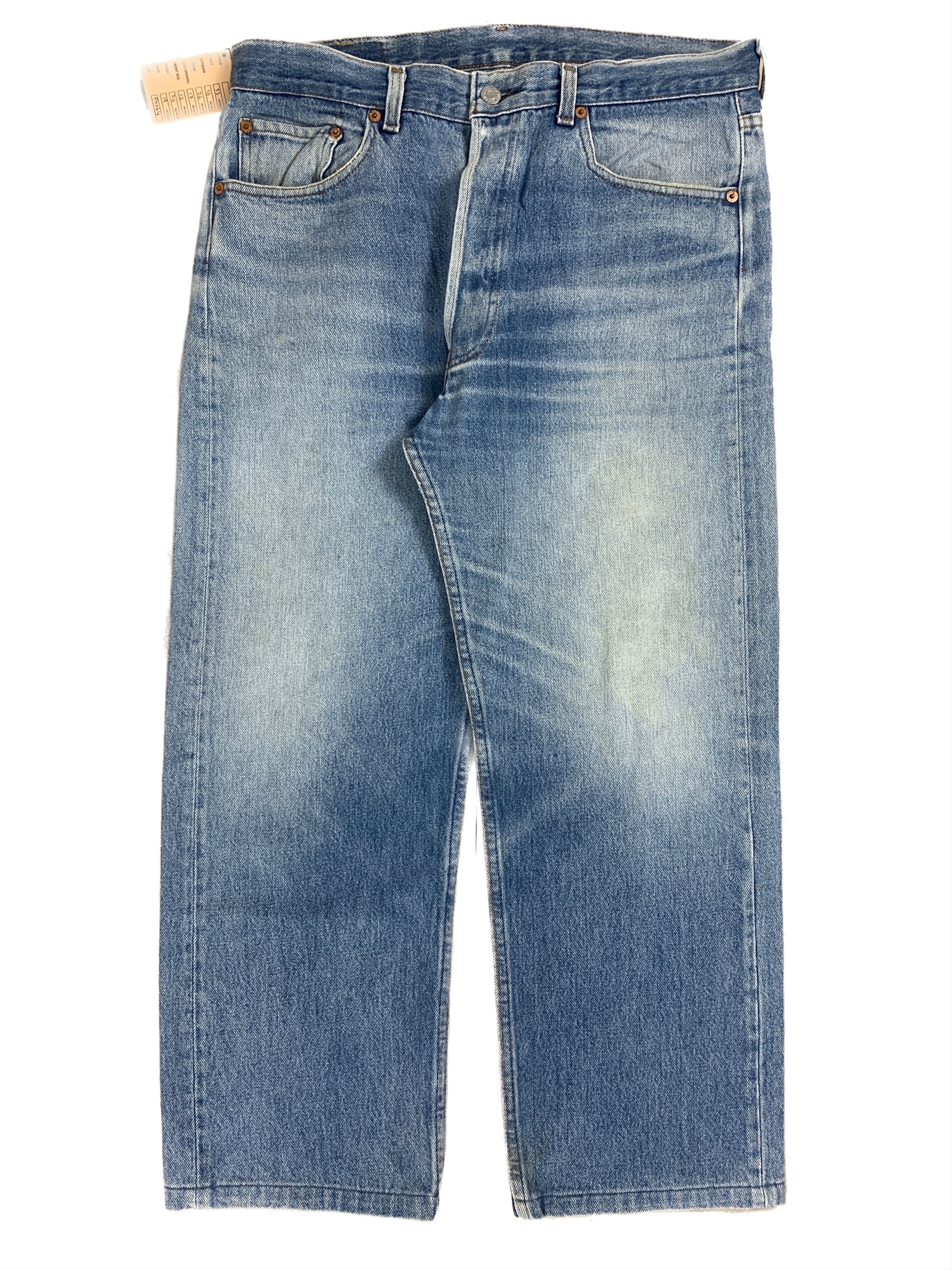 Levi's Vintage 90s LEVI'S 501 Faded Straight Cut Jeans P0064 Size US 33 - 1 Thumbnail