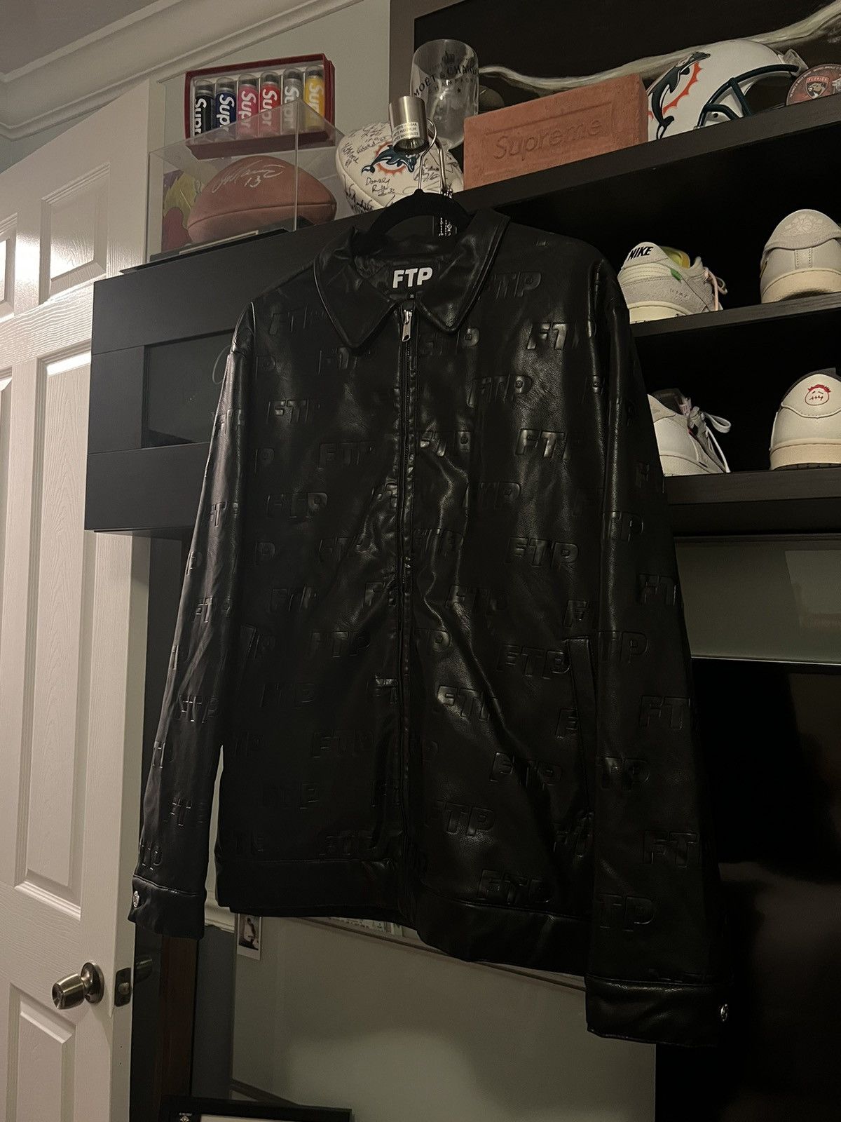 Fuck The Population FTP Allover Faux Leather jacket Size US XL / EU 56 / 4 - 2 Thumbnail