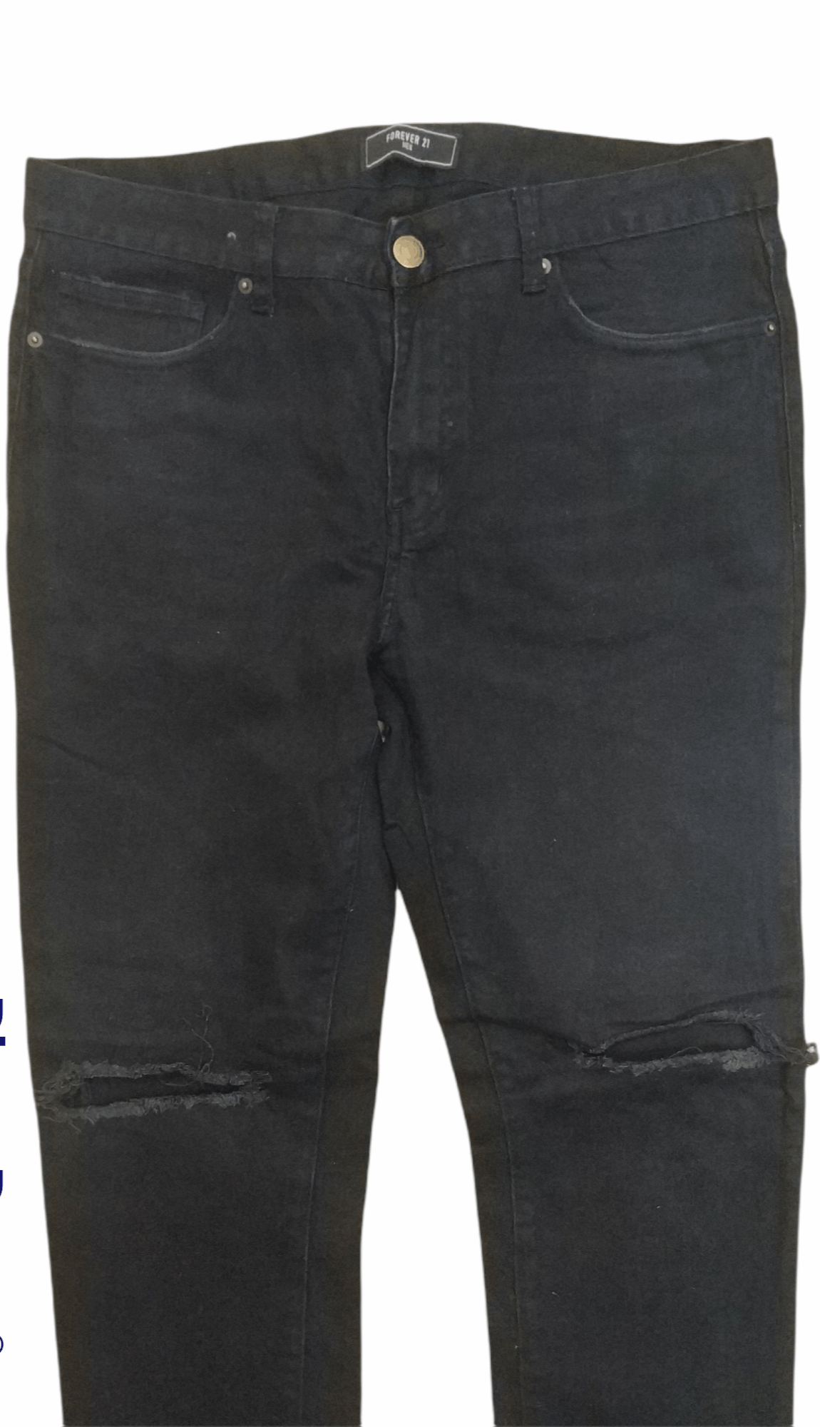 Forever 21 🔥Forever 21 Amiri Style Distressed Denim Size US 35 - 3 Thumbnail