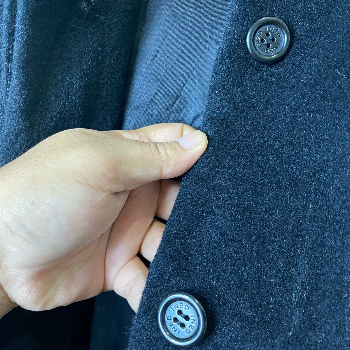 Japanese Brand × Yohji Yamamoto Vintage INÉD Wool Coat Jacket Japan Size S / US 4 / IT 40 - 3 Thumbnail