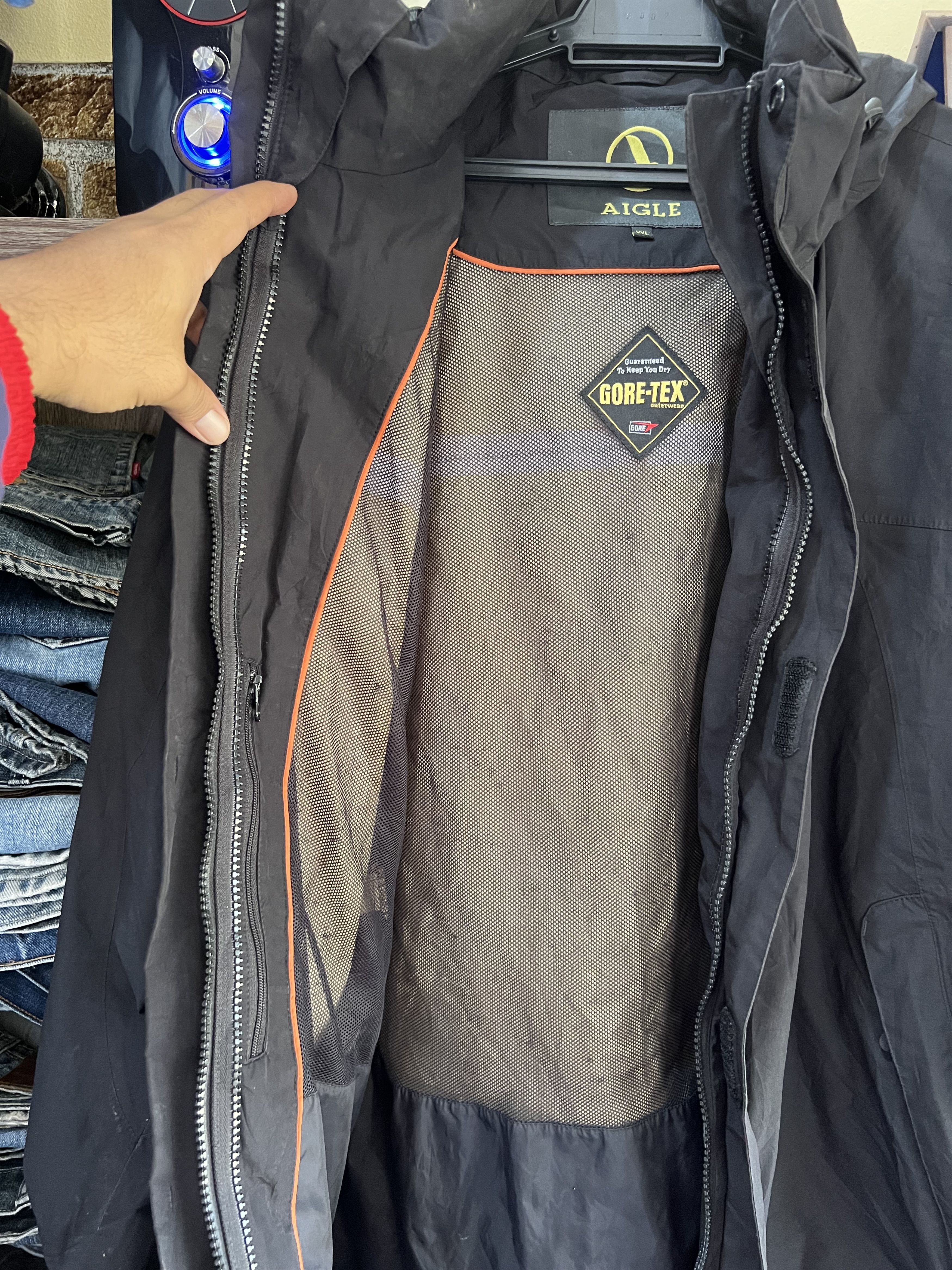 Aigle 🔥Aigle Goretex Black Zipper Windbreaker Size US XL / EU 56 / 4 - 9 Thumbnail