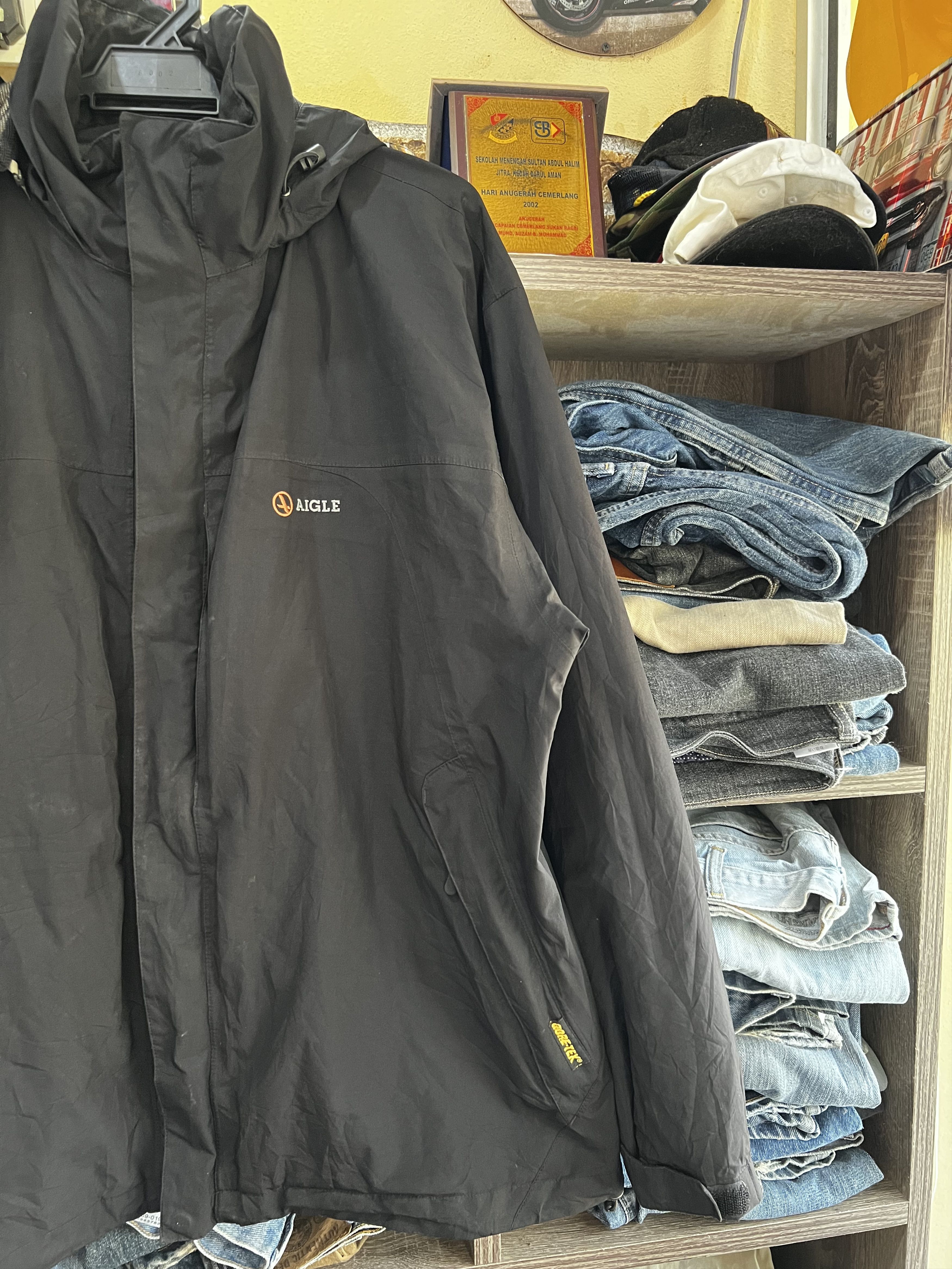 Aigle 🔥Aigle Goretex Black Zipper Windbreaker Size US XL / EU 56 / 4 - 3 Thumbnail