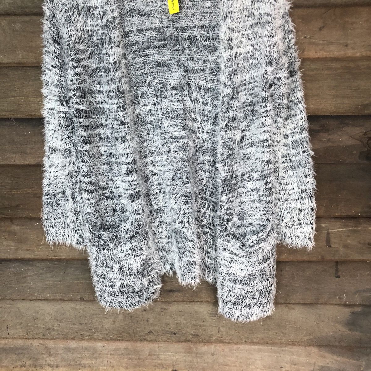H&M DLS H&M Grey Shag Shaggy Fur Mohair Knitwear cardigan #BB589 Size XS / US 0-2 / IT 36-38 - 3 Thumbnail