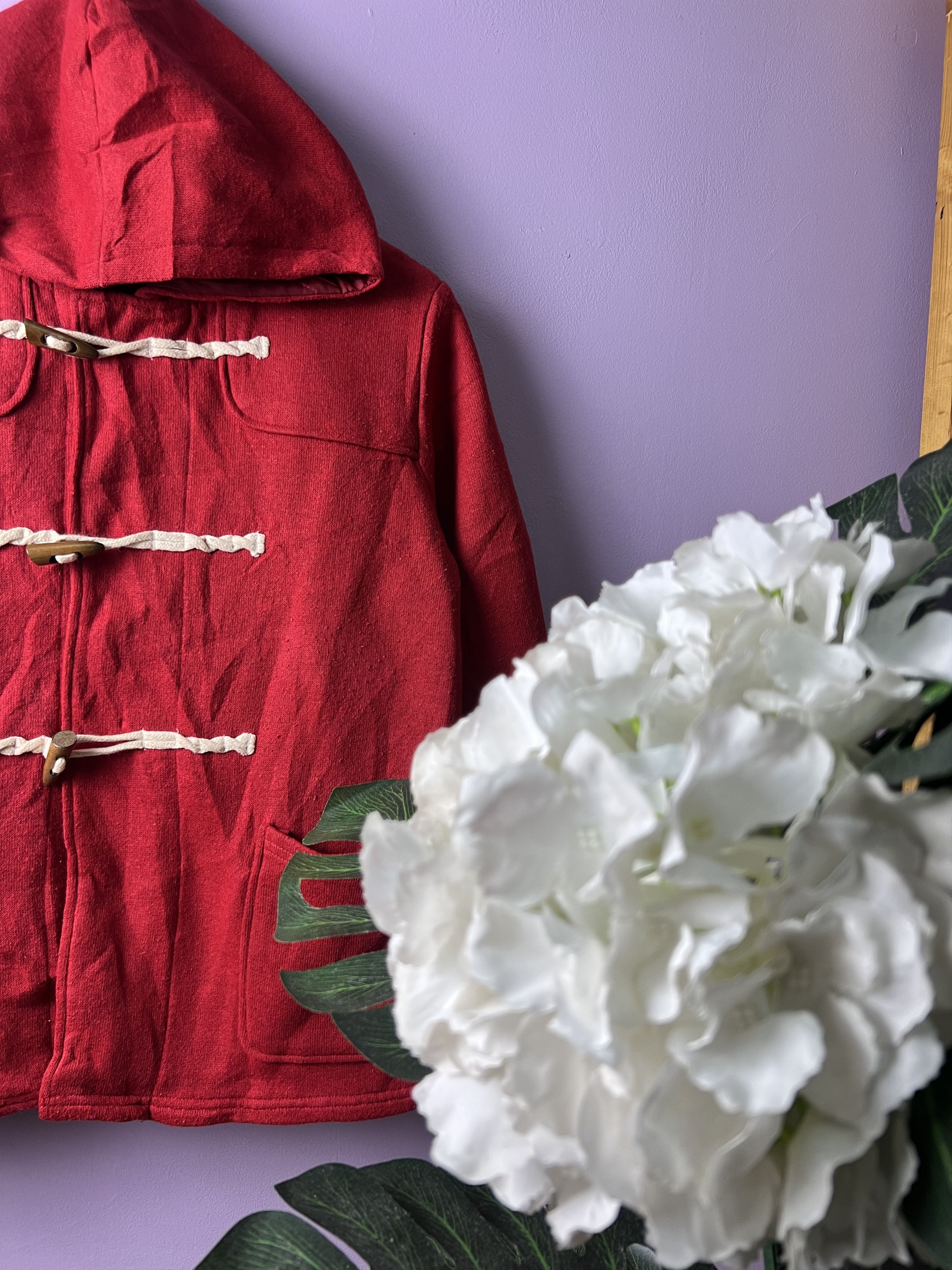 Japanese Brand 🔥Ikka Red Duffle Coats Size M / US 6-8 / IT 42-44 - 6 Thumbnail