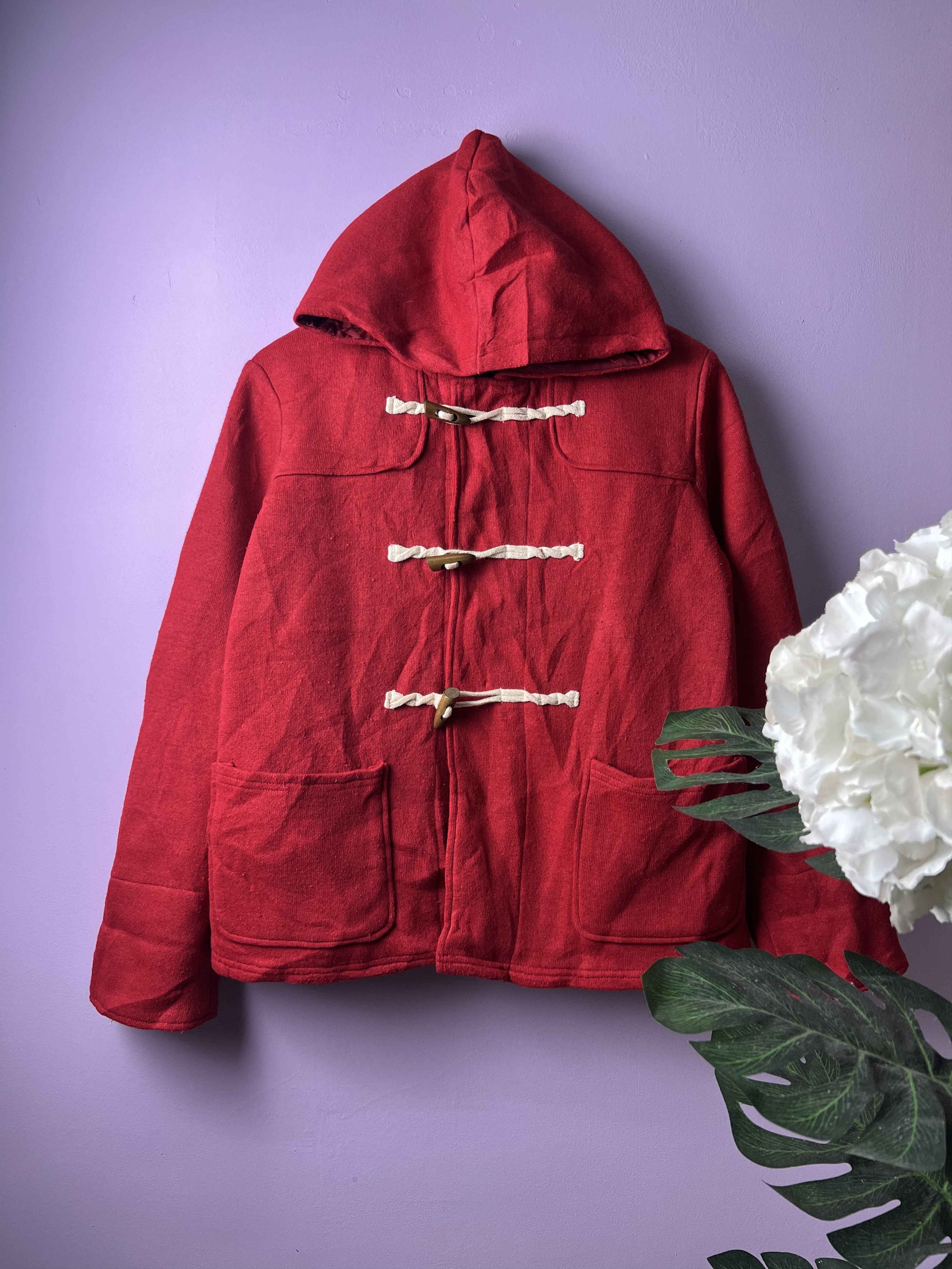 Japanese Brand 🔥Ikka Red Duffle Coats Size M / US 6-8 / IT 42-44 - 1 Thumbnail