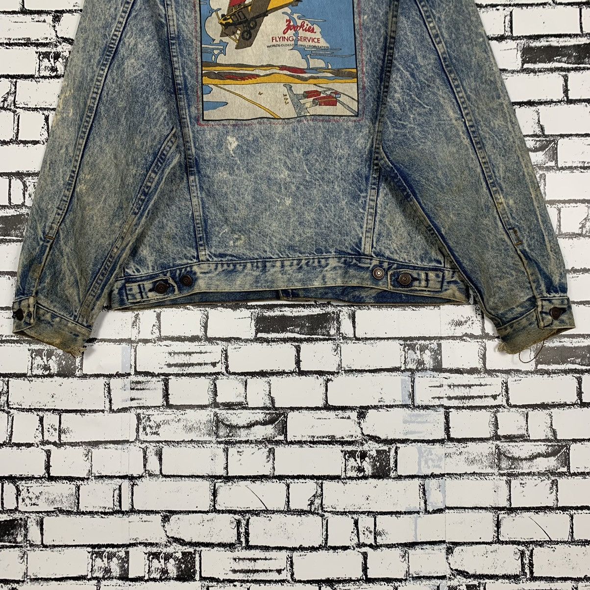 Vintage Vintage Learn to Fly Denim Blue Jean Jacket Size US M / EU 48-50 / 2 - 8 Thumbnail