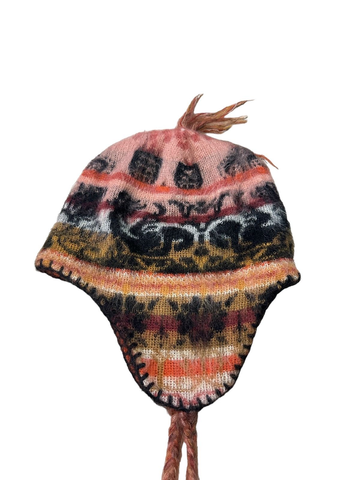 Vivienne Westwood VIVIENNE WESTWOOD EARMUFF OVER PRINT KNIT HAT Size ONE SIZE - 6 Thumbnail