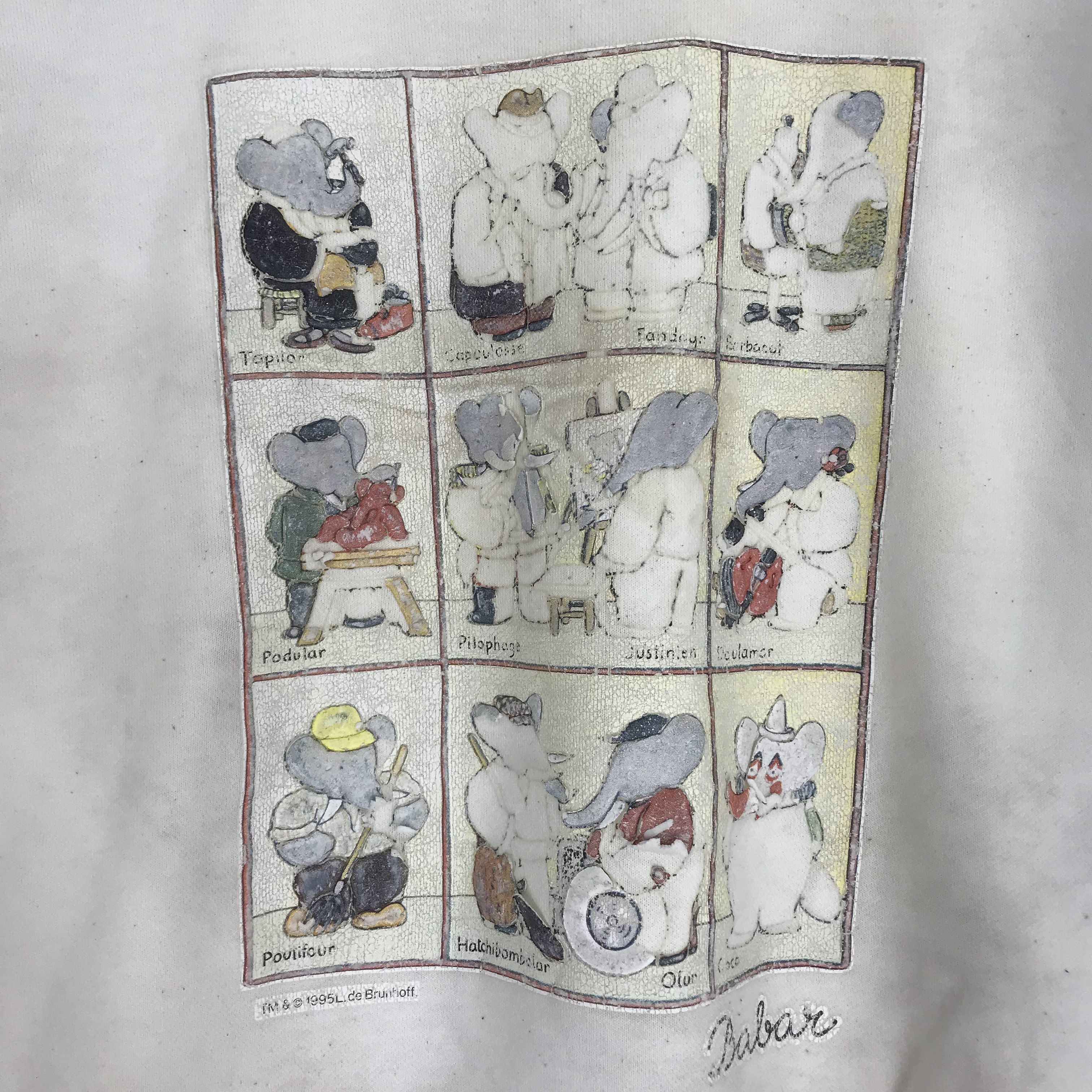 Cartoon Network Vintage 90s Babar Animated Elephant Cartoon Sweatshirts Size US L / EU 52-54 / 3 - 4 Thumbnail
