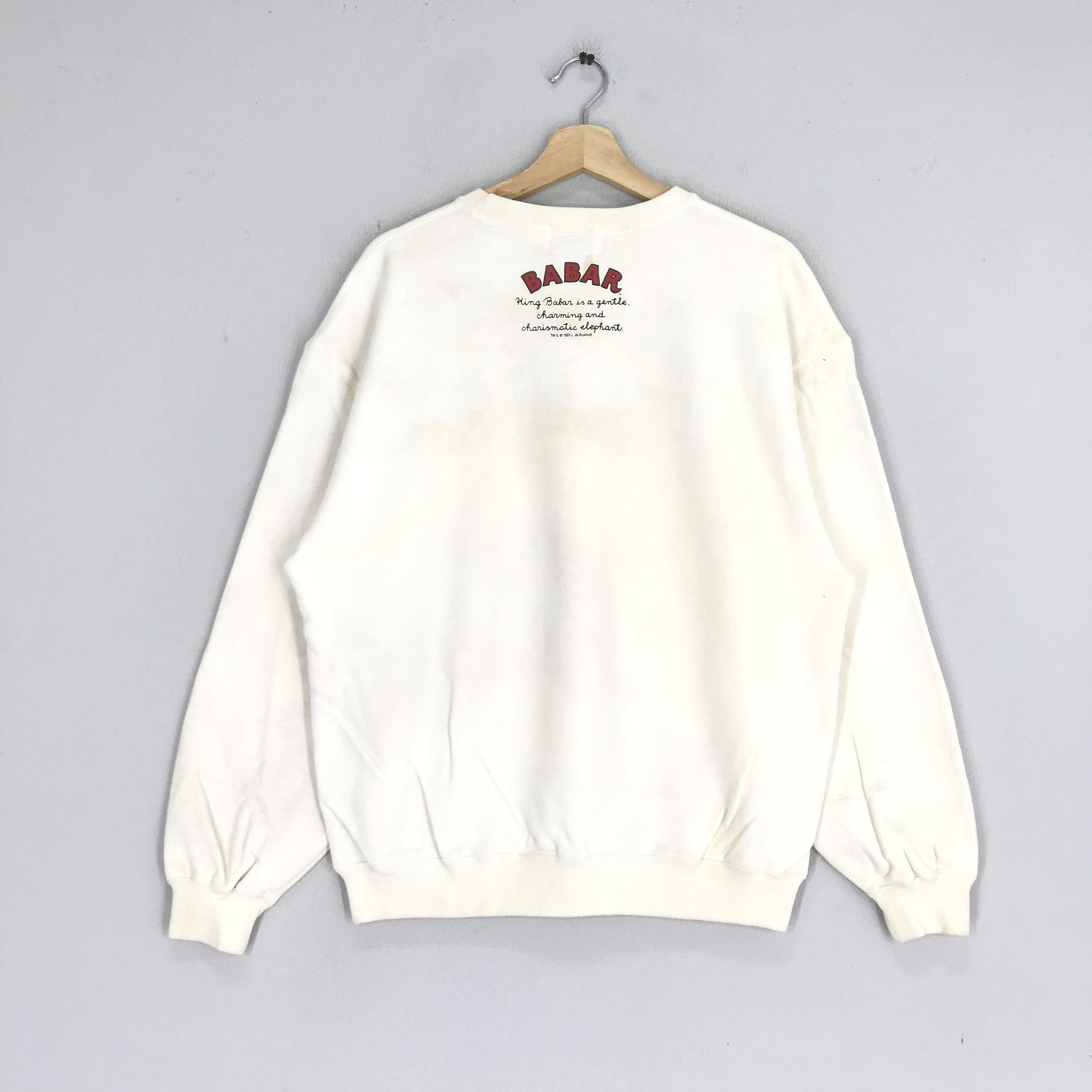 Cartoon Network Vintage 90s Babar Animated Elephant Cartoon Sweatshirts Size US L / EU 52-54 / 3 - 2 Thumbnail