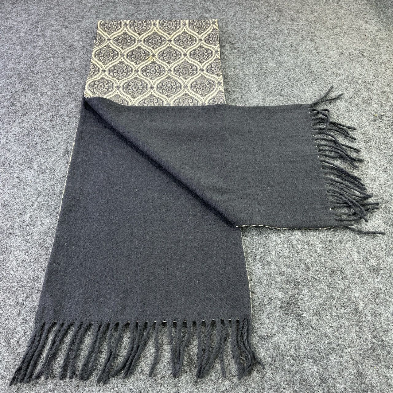 Designer × Vintage Paisley Silk Wool Scarf / Muffler / Neckwear T546 Size ONE SIZE - 3 Thumbnail