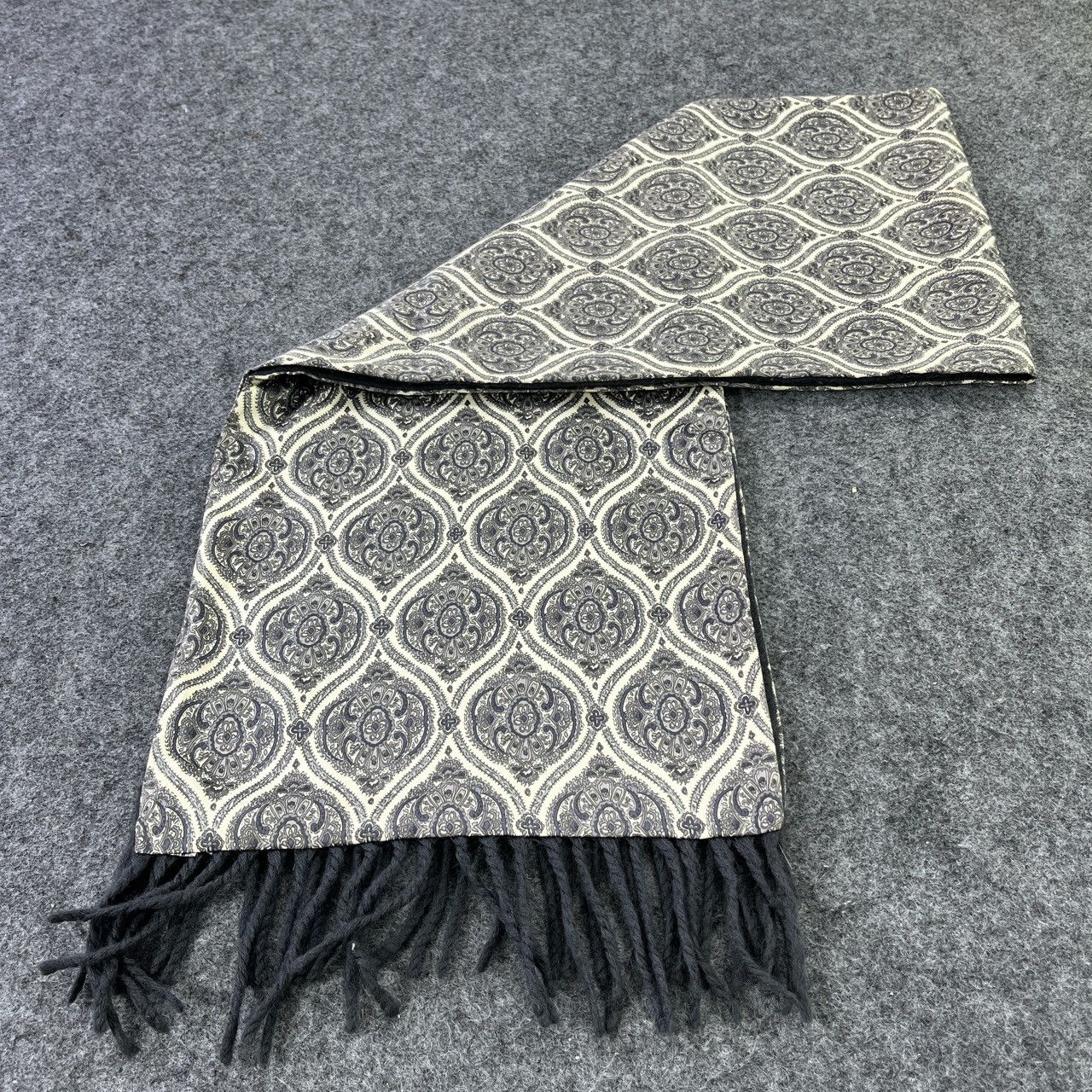 Designer × Vintage Paisley Silk Wool Scarf / Muffler / Neckwear T546 Size ONE SIZE - 2 Thumbnail