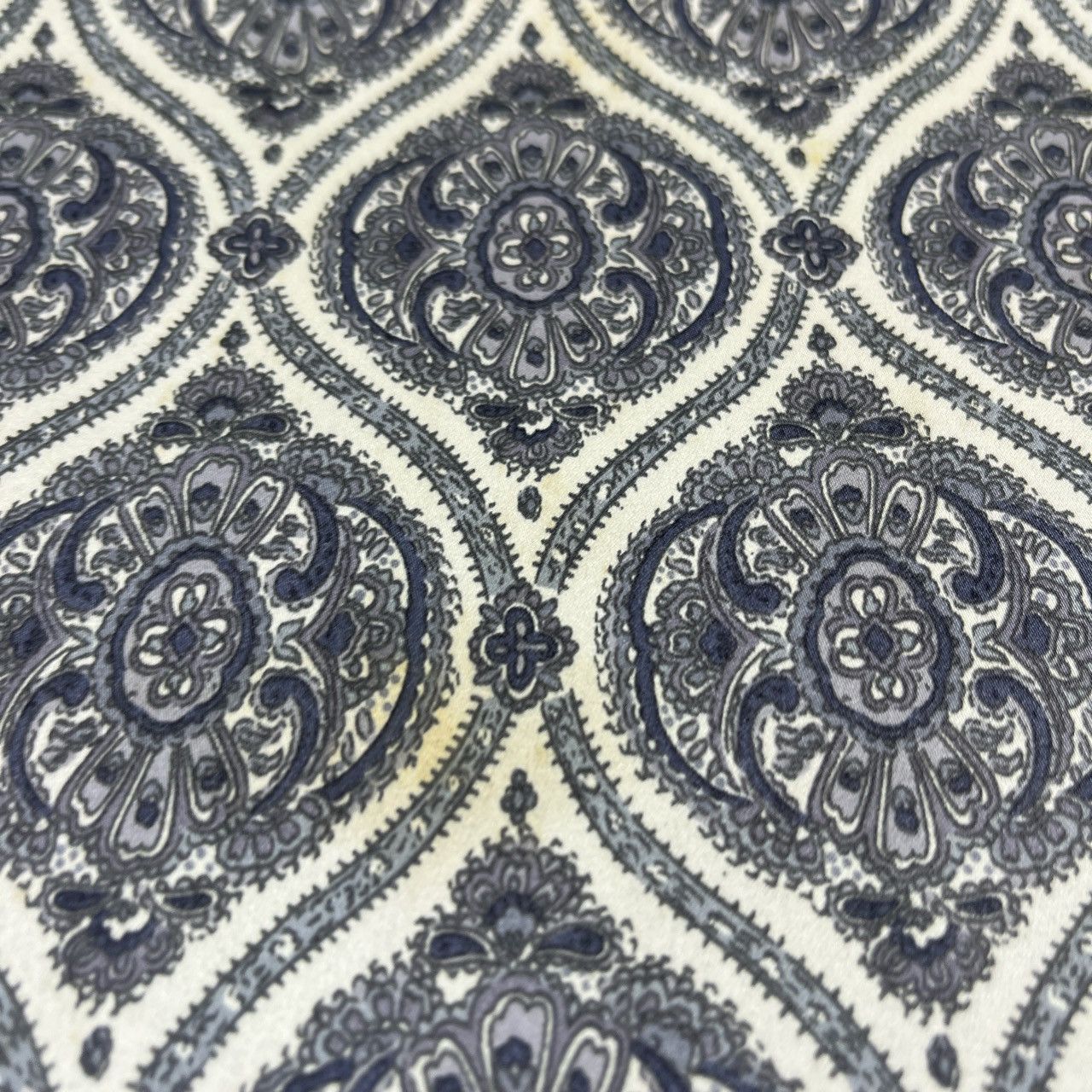 Designer × Vintage Paisley Silk Wool Scarf / Muffler / Neckwear T546 Size ONE SIZE - 8 Thumbnail