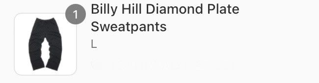 Billy Hill 2023 DIAMOND PLATE SWEATPANTS (L) Size US 34 / EU 50 - 10 Thumbnail