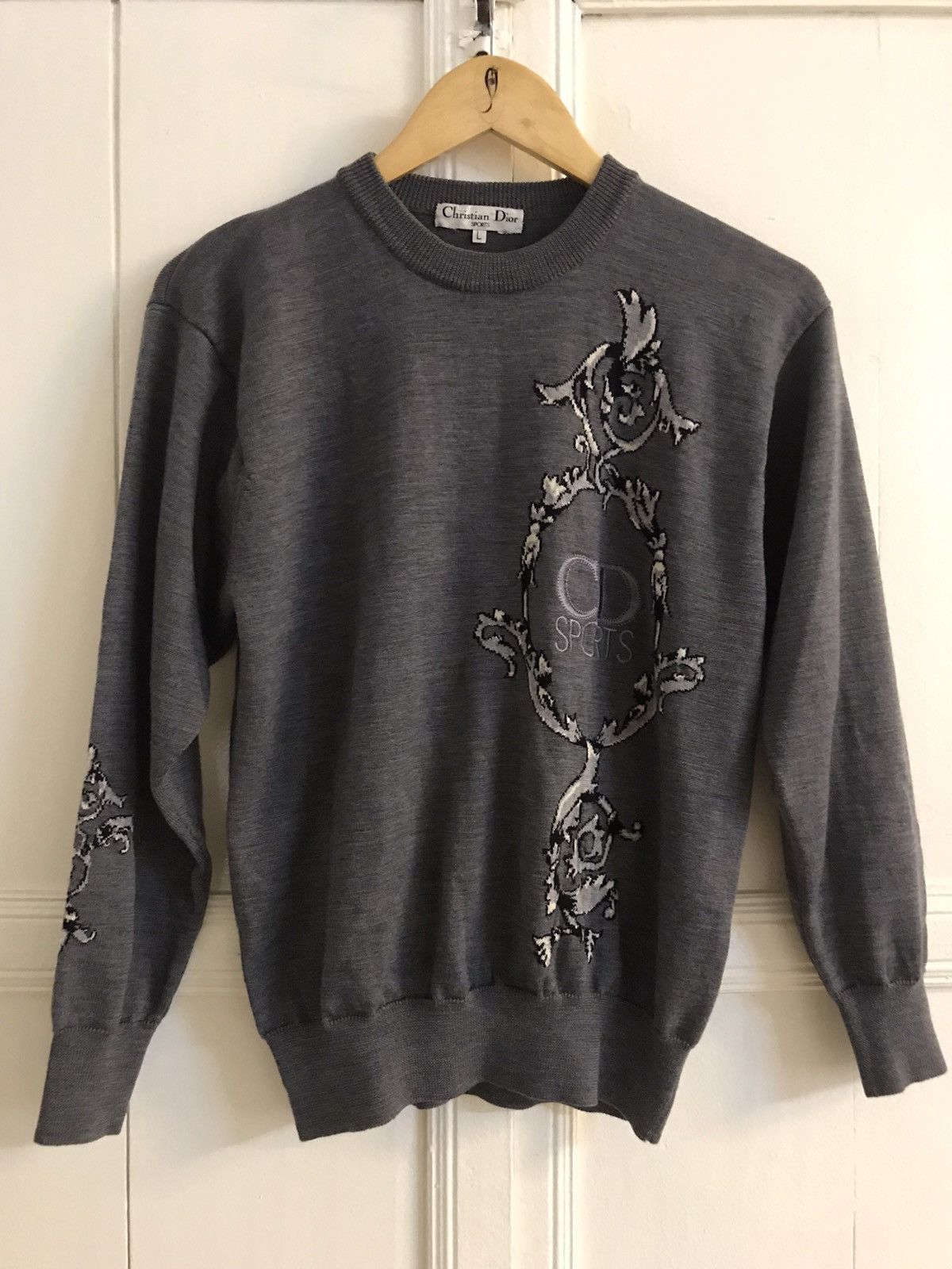 Christian Dior Monsieur × Vintage Cristian Dior 80/90s Wool Sweatshirt Size L / US 10 / IT 46 - 1 Thumbnail