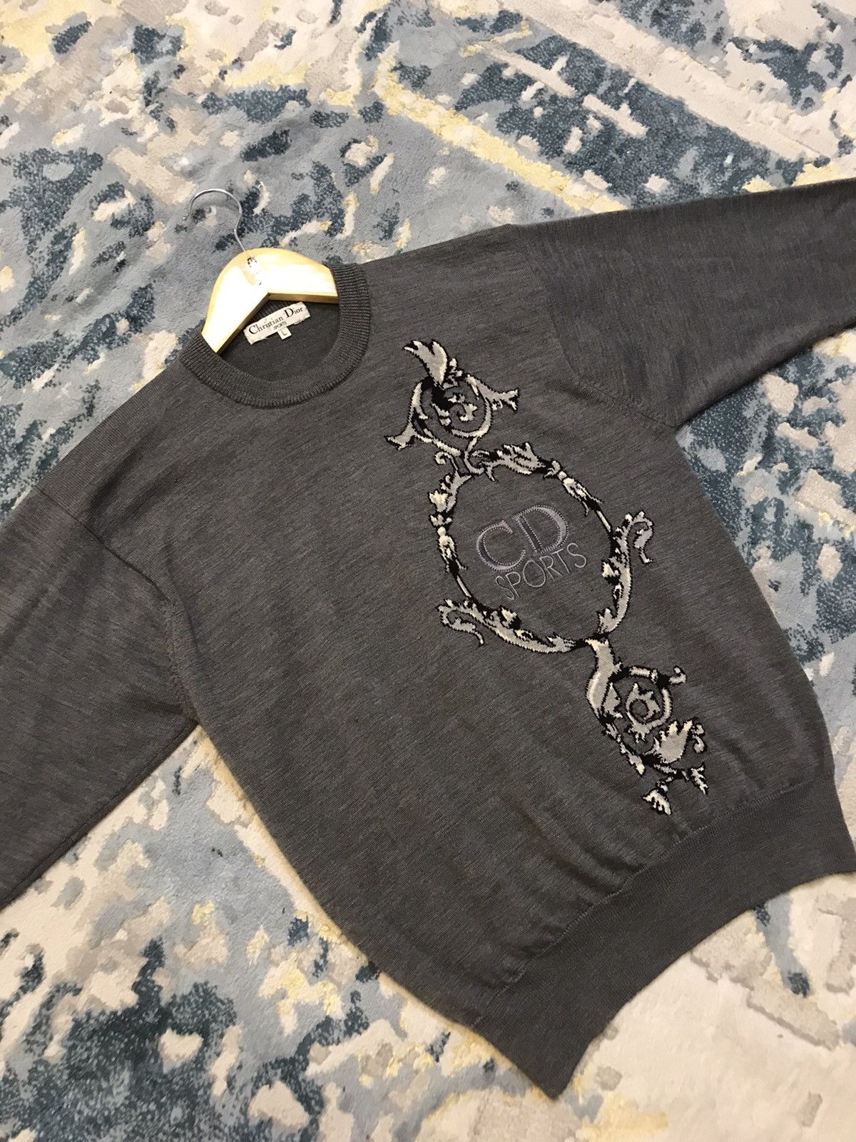 Christian Dior Monsieur × Vintage Cristian Dior 80/90s Wool Sweatshirt Size L / US 10 / IT 46 - 5 Thumbnail