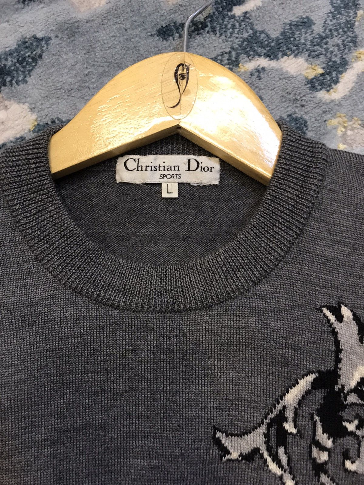 Christian Dior Monsieur × Vintage Cristian Dior 80/90s Wool Sweatshirt Size L / US 10 / IT 46 - 7 Thumbnail