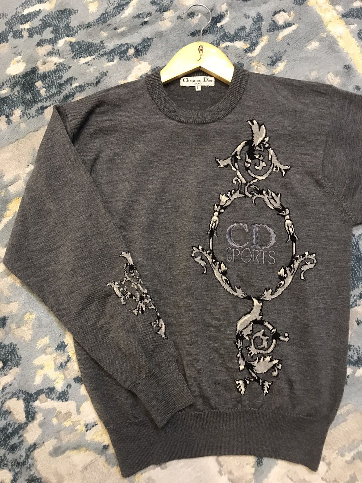 Christian Dior Monsieur × Vintage Cristian Dior 80/90s Wool Sweatshirt Size L / US 10 / IT 46 - 4 Thumbnail