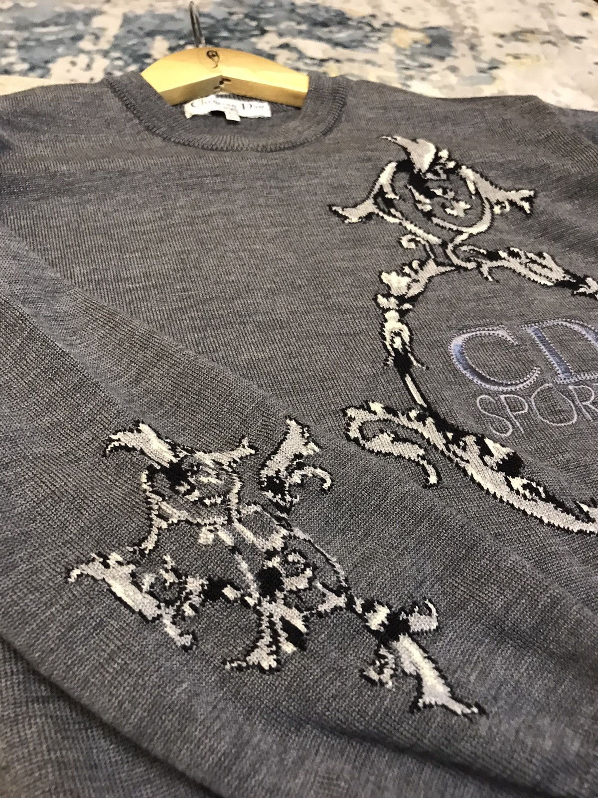 Christian Dior Monsieur × Vintage Cristian Dior 80/90s Wool Sweatshirt Size L / US 10 / IT 46 - 15 Thumbnail