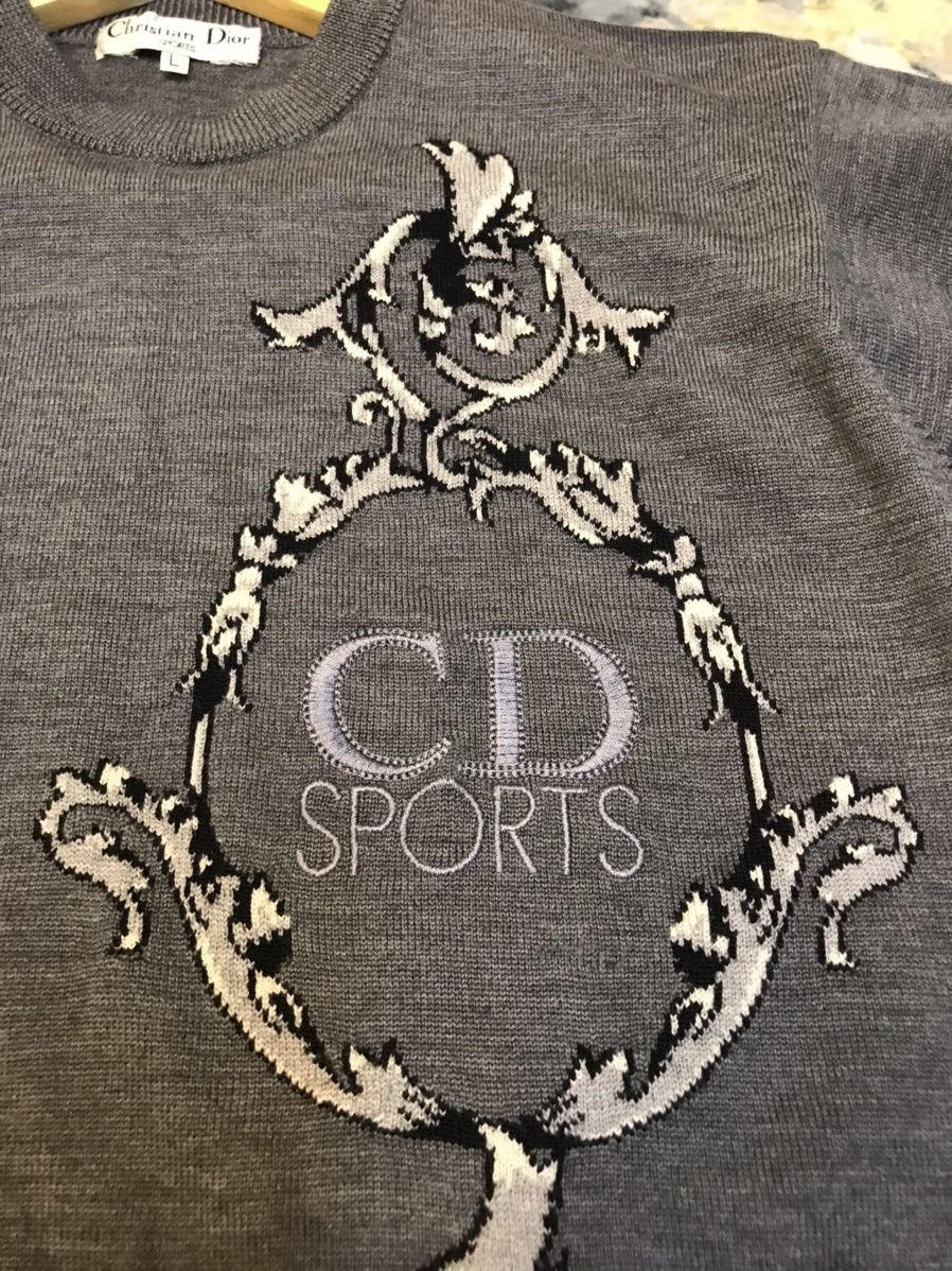 Christian Dior Monsieur × Vintage Cristian Dior 80/90s Wool Sweatshirt Size L / US 10 / IT 46 - 17 Thumbnail