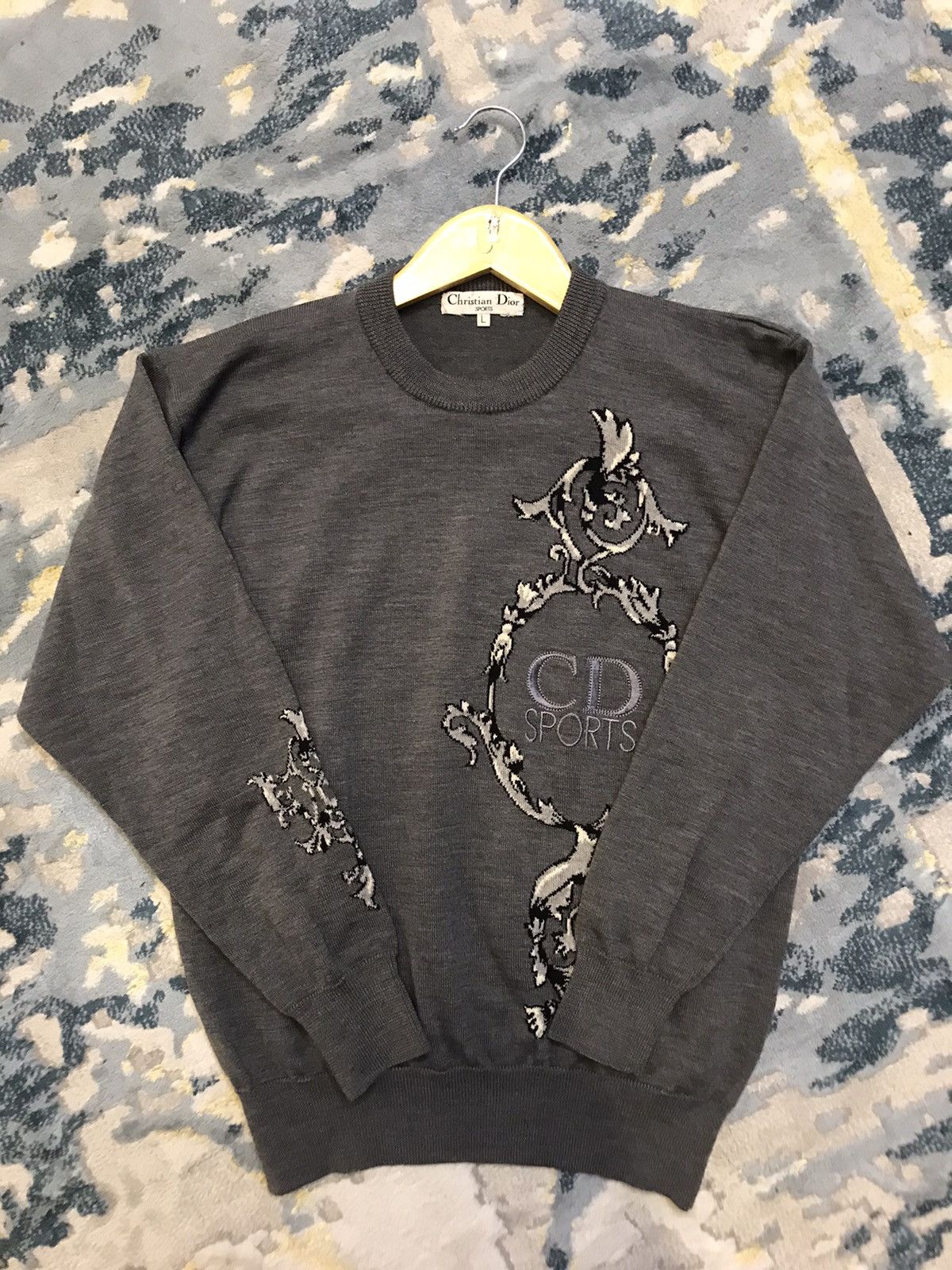 Christian Dior Monsieur × Vintage Cristian Dior 80/90s Wool Sweatshirt Size L / US 10 / IT 46 - 3 Thumbnail