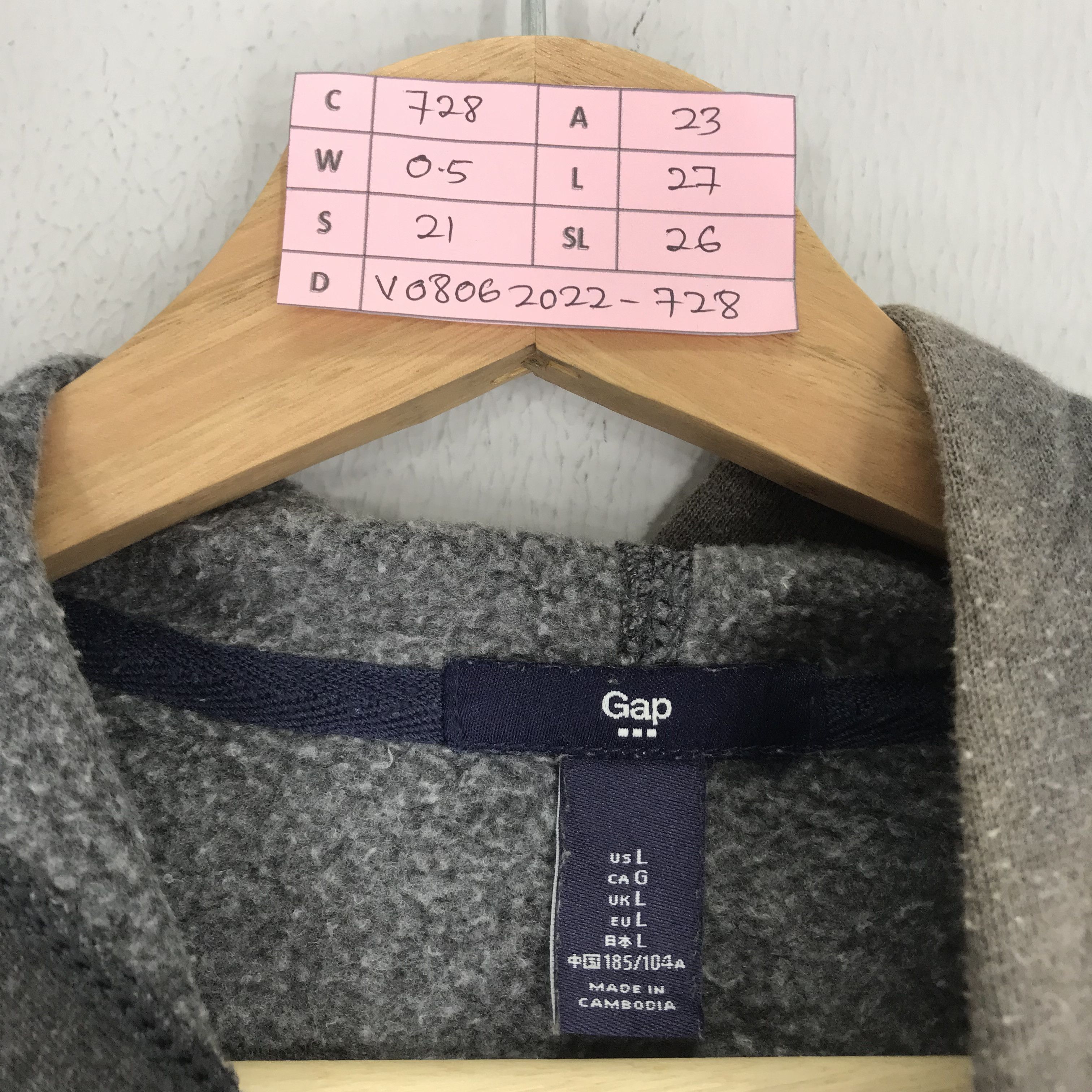 Gap Vintage Gap Hoodie Custom Acid Wash Sweater Big Logo Hoodie Size US L / EU 52-54 / 3 - 10 Thumbnail