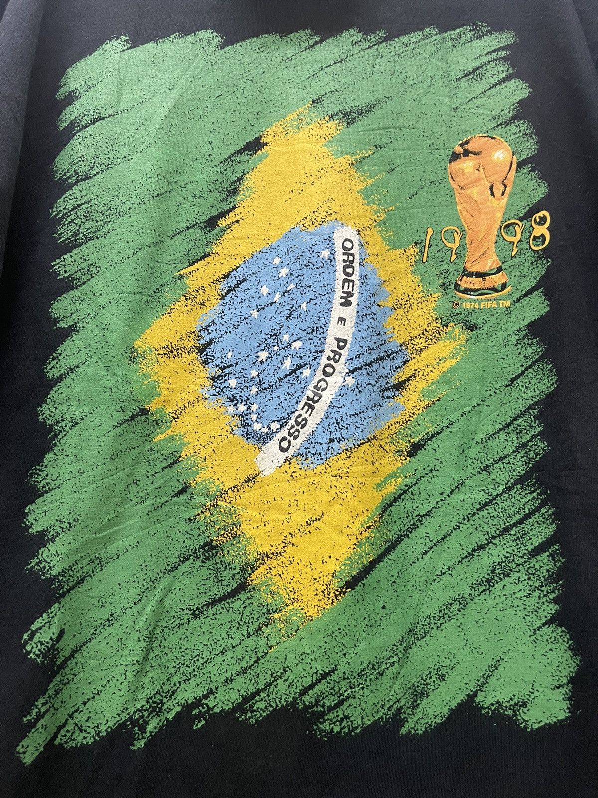 Adidas Rare Vintage FIFA WORLD CUP France 1998 BRAZIL Adidas Tee Size US L / EU 52-54 / 3 - 2 Thumbnail