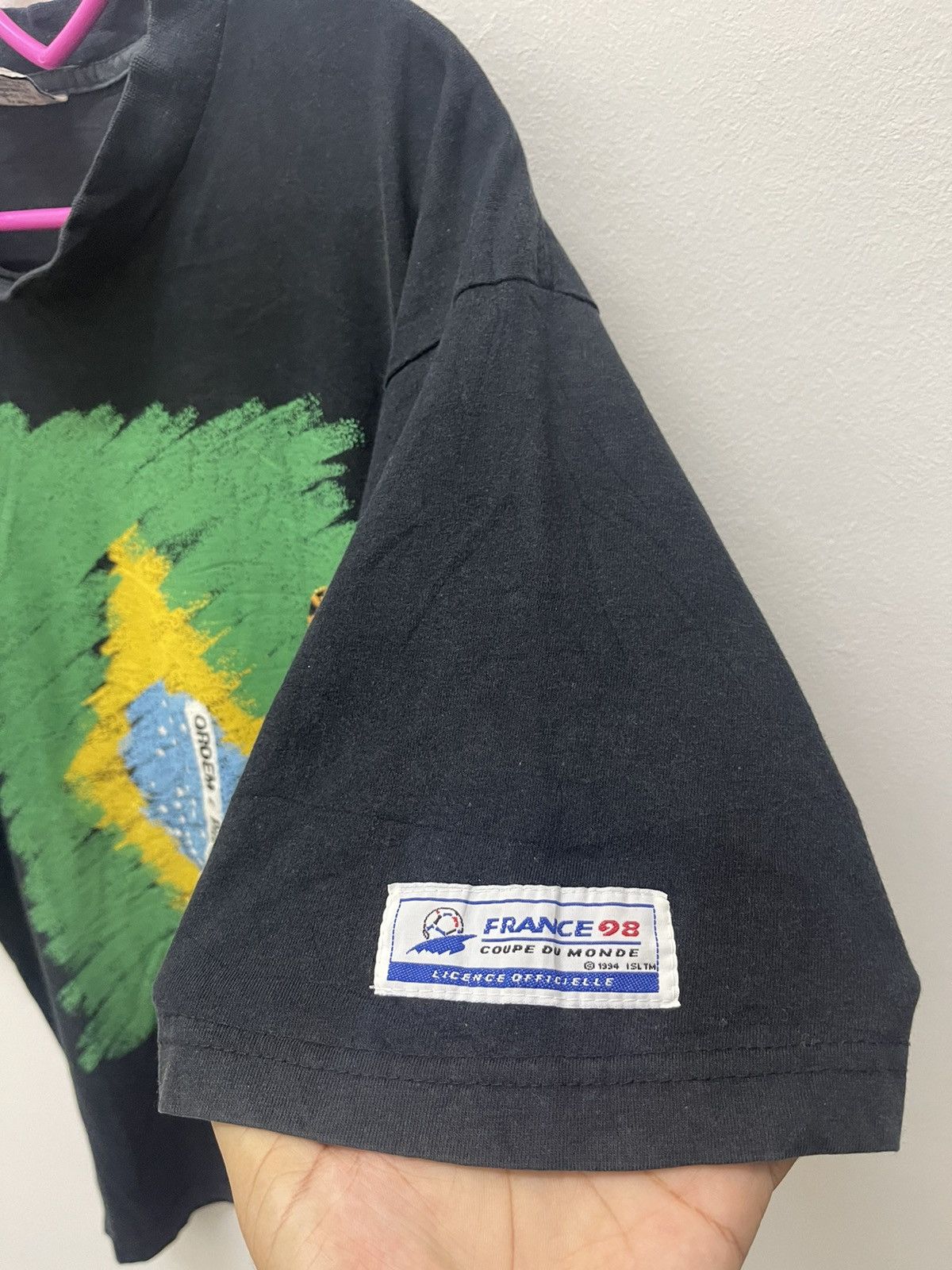 Adidas Rare Vintage FIFA WORLD CUP France 1998 BRAZIL Adidas Tee Size US L / EU 52-54 / 3 - 4 Thumbnail