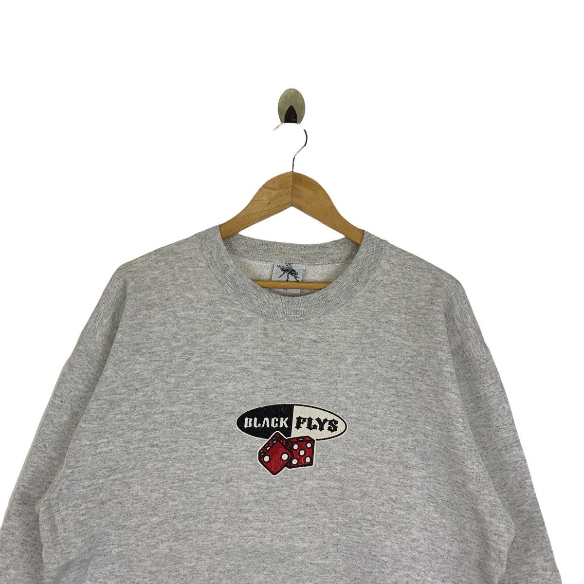Vintage Vintage BLACK FLYS Skate Streetwear Sweatshirt Pullover Size US XL / EU 56 / 4 - 4 Thumbnail