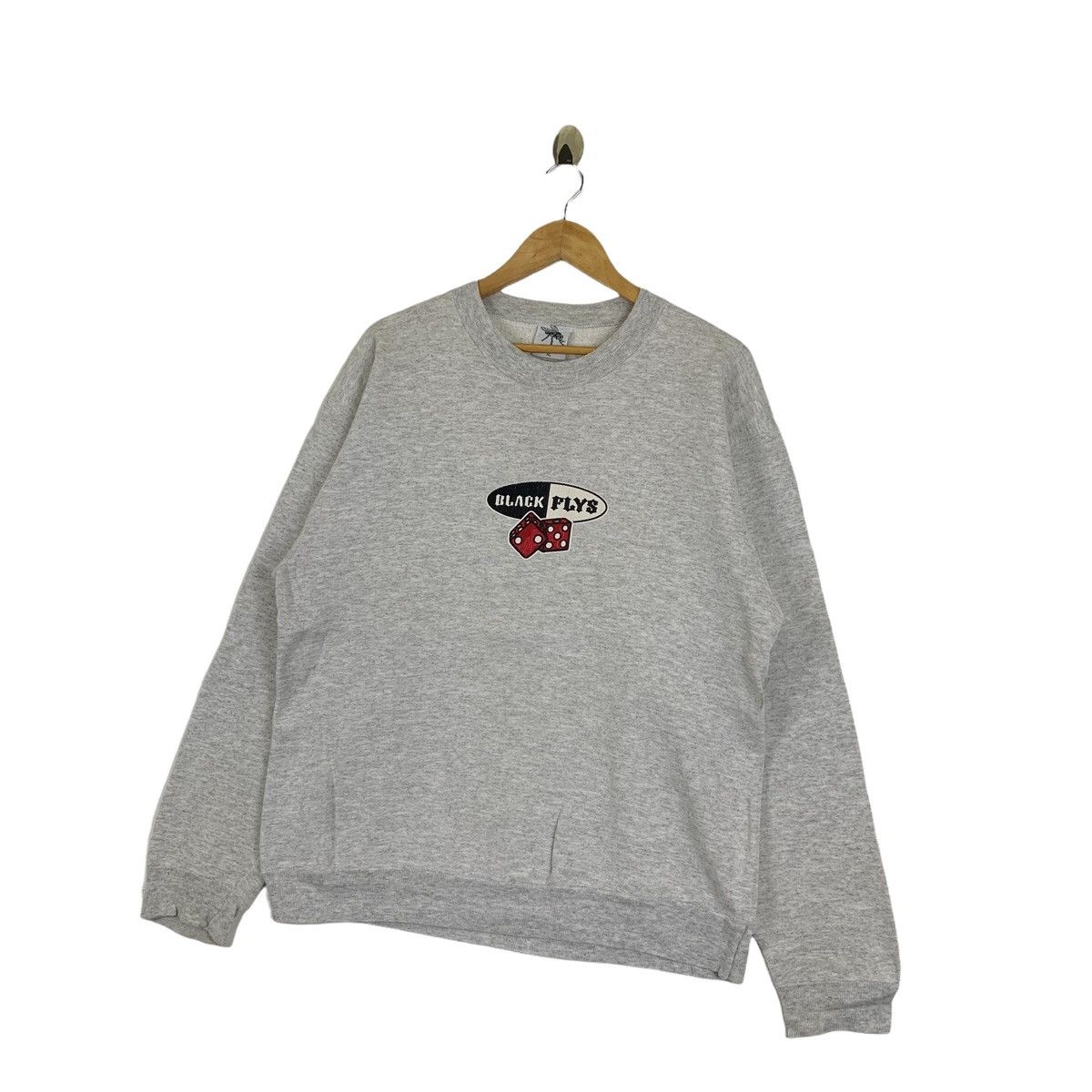 Vintage Vintage BLACK FLYS Skate Streetwear Sweatshirt Pullover Size US XL / EU 56 / 4 - 3 Thumbnail