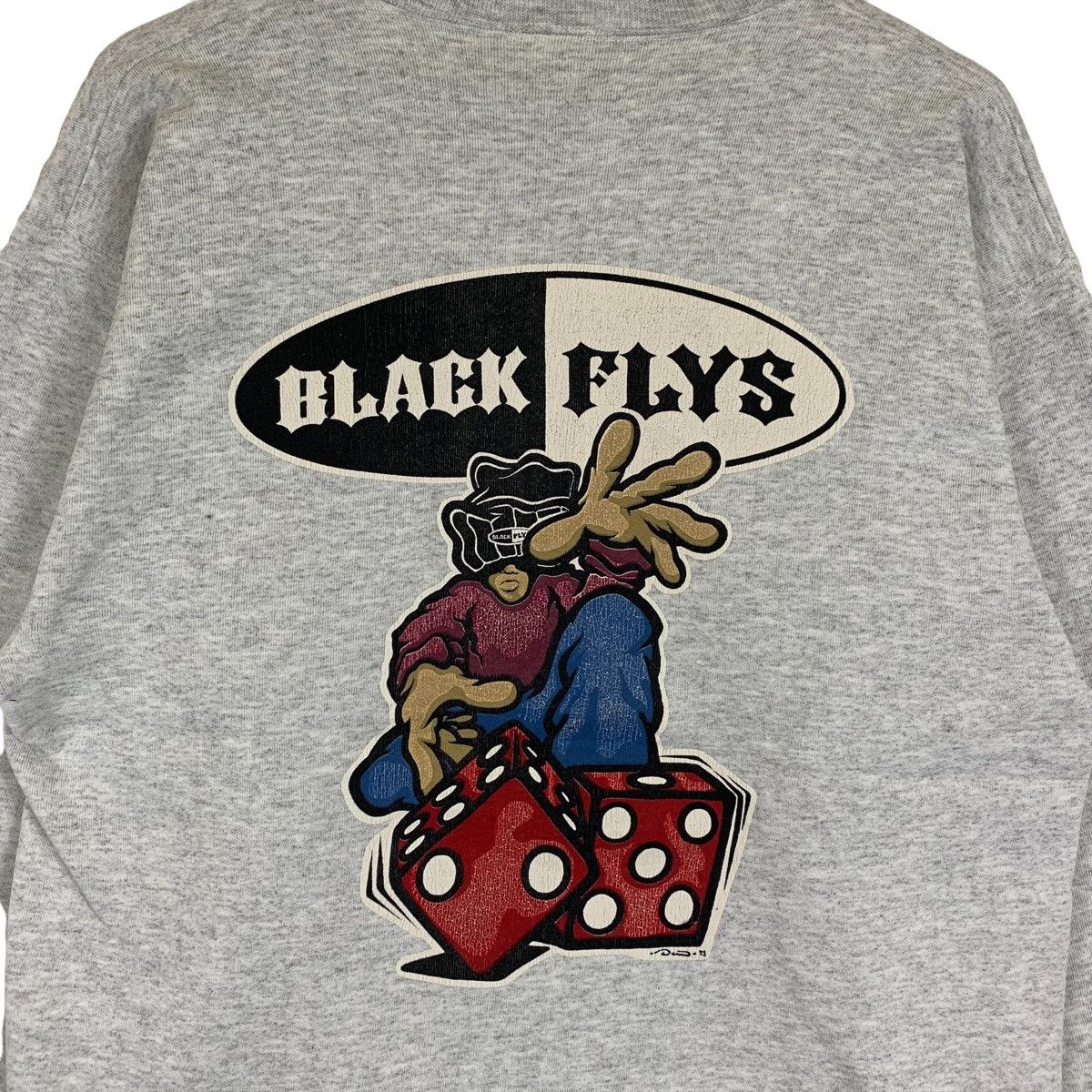 Vintage Vintage BLACK FLYS Skate Streetwear Sweatshirt Pullover Size US XL / EU 56 / 4 - 6 Thumbnail