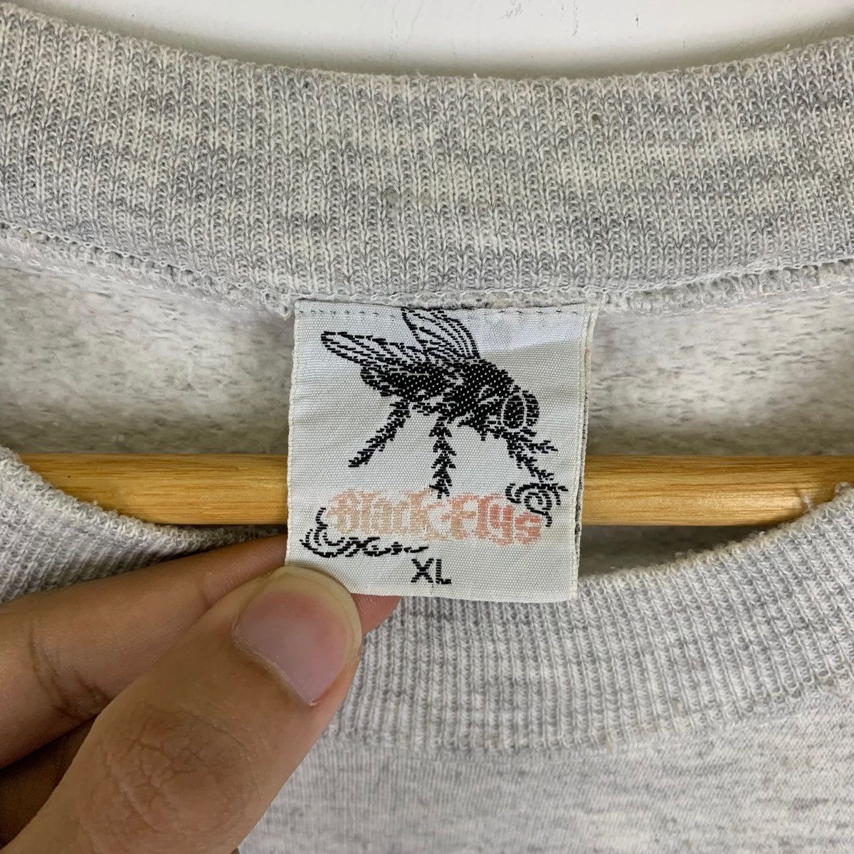 Vintage Vintage BLACK FLYS Skate Streetwear Sweatshirt Pullover Size US XL / EU 56 / 4 - 7 Thumbnail