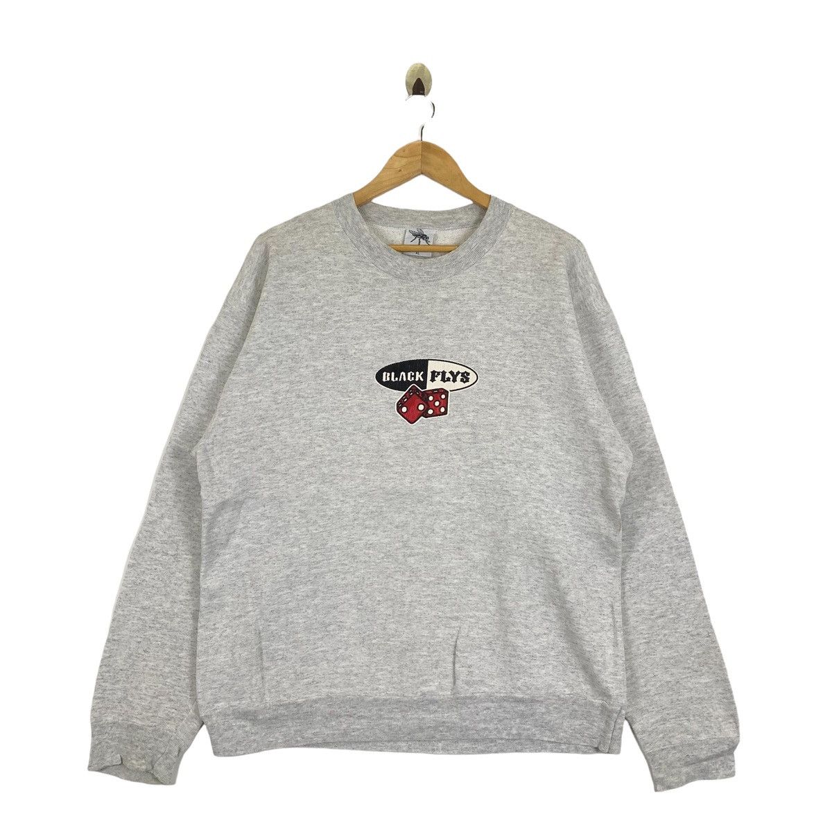 Vintage Vintage BLACK FLYS Skate Streetwear Sweatshirt Pullover Size US XL / EU 56 / 4 - 2 Thumbnail