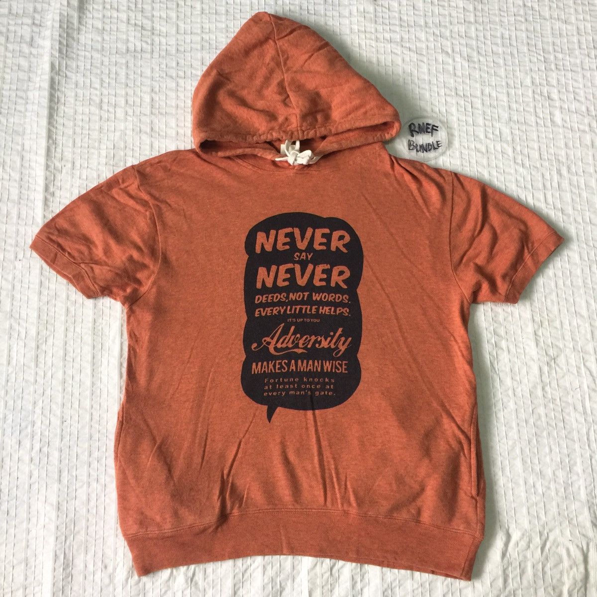 Japanese Brand Japanese brand hoodie sweatshirt never say never logo Size US S / EU 44-46 / 1 - 10 Thumbnail