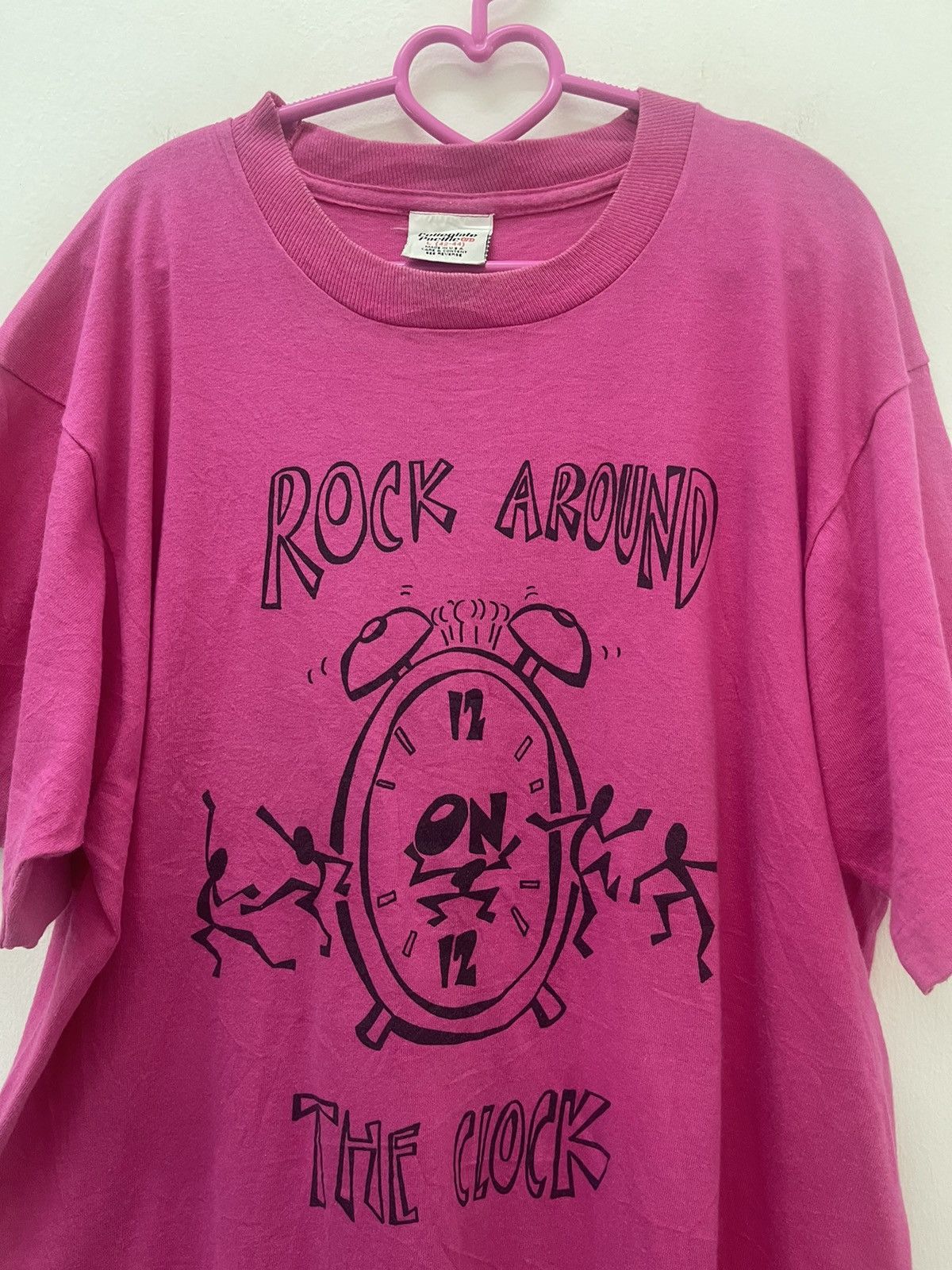 Vintage Rare Vintage COLLEGIATE PACIFIC Rock Around The Clock Tee Size US L / EU 52-54 / 3 - 2 Thumbnail