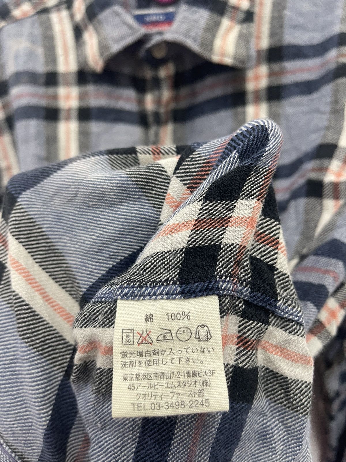 45rpm Rare Vintage 45RPM NMD Plaid Tartan Button Up Flannel Size US S / EU 44-46 / 1 - 4 Thumbnail