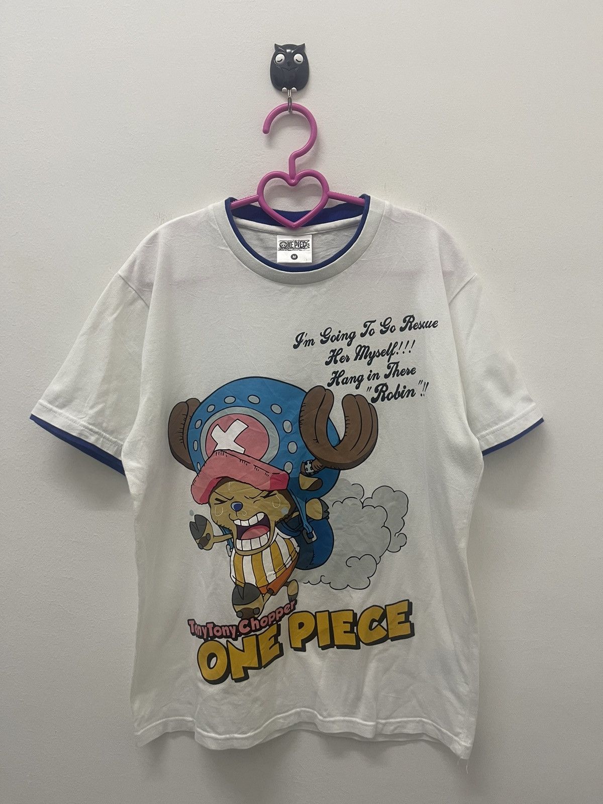 Anime Rare Vintage ONE PIECE Tony Tony Chopper Spell Out Big Logo Size US M / EU 48-50 / 2 - 1 Thumbnail
