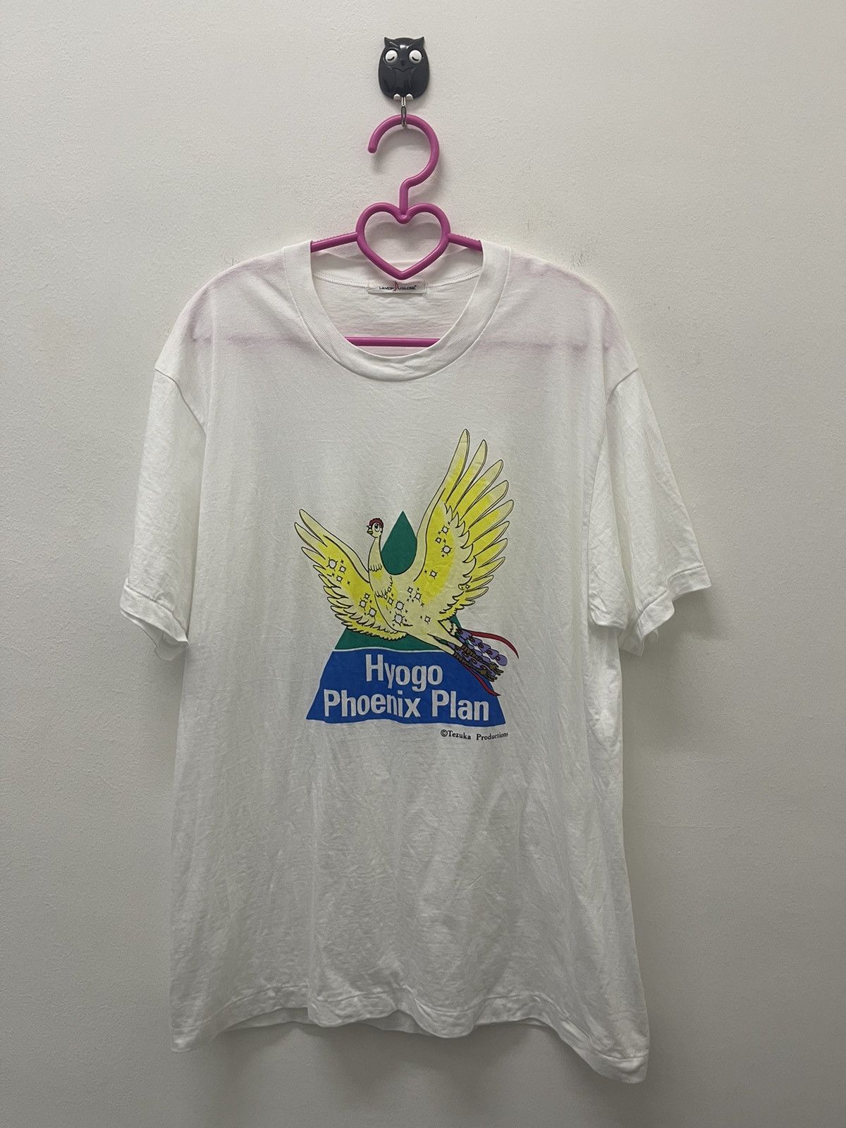 image of Anima x Cartoon Network Vintage Hyogo Phoenix Plan Tezuka Productions Tee in White (Size Large)
