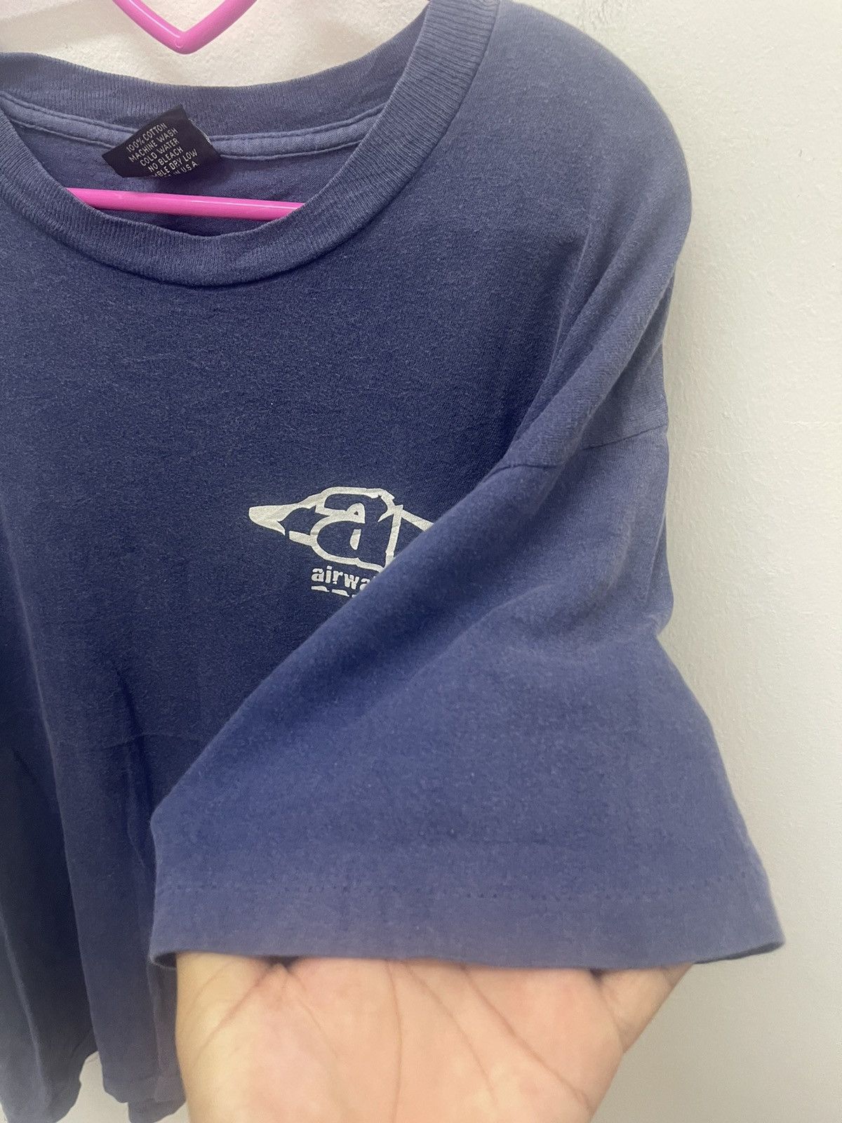 Airwalk Rare 90s Vintage AIRWALK Made in USA Spell Out Big Logo Tee Size US M / EU 48-50 / 2 - 5 Thumbnail