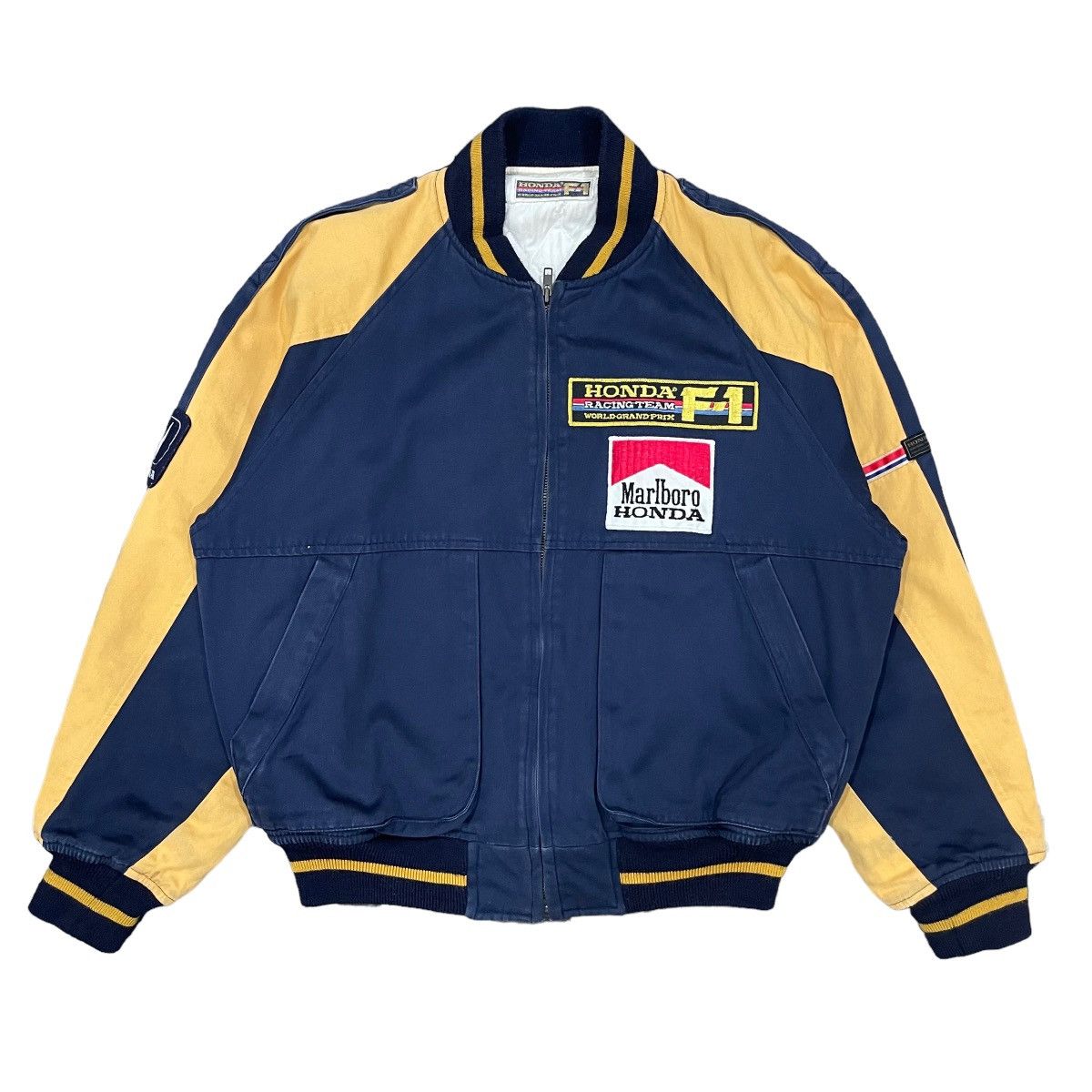 💥Vintage💥Marlboro Honda Racing Team Formula 1 Bomber Jacket