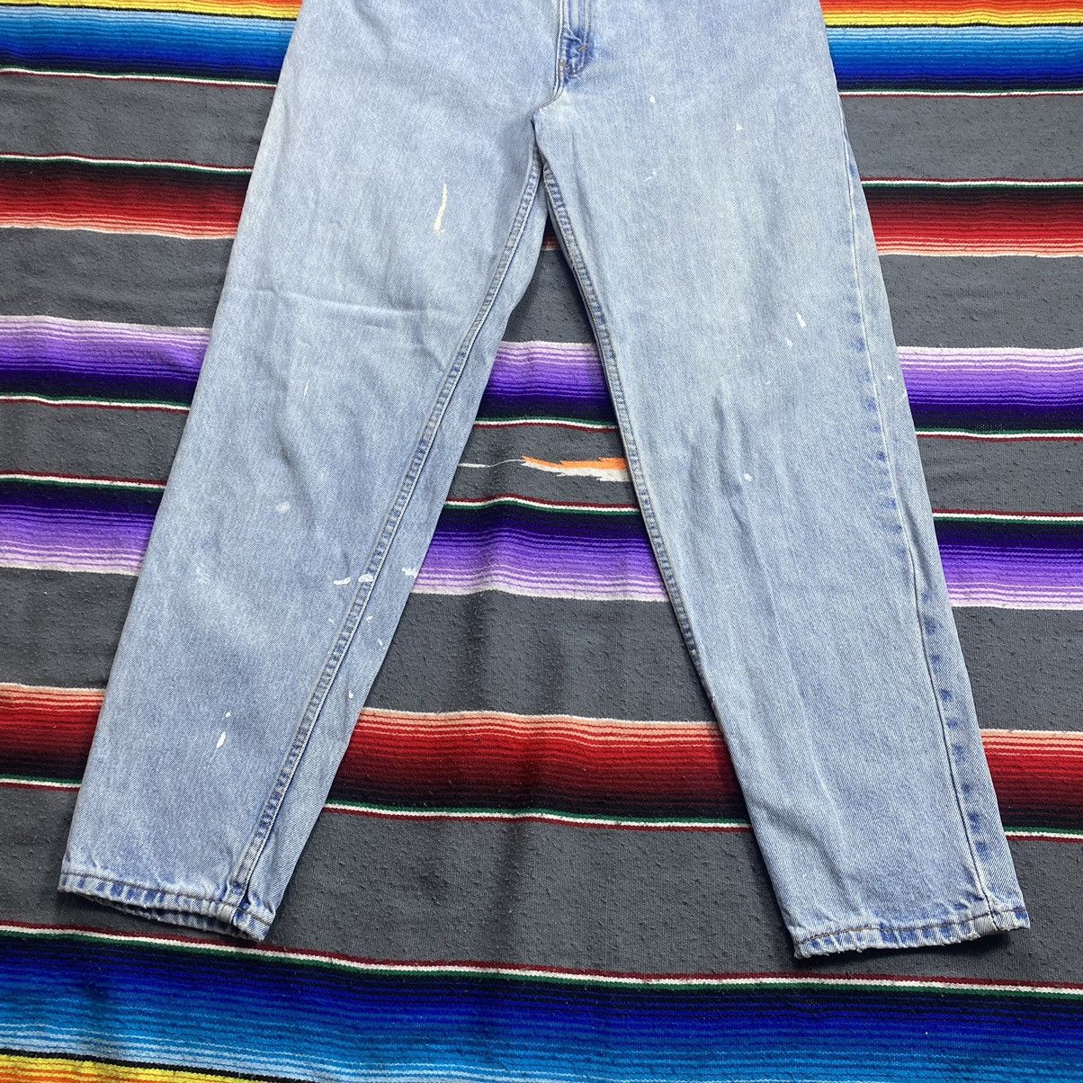 Levi's Vintage Levi’s 550 Leg Tapered Paint Splash Distressed Denim Size US 34 / EU 50 - 3 Thumbnail