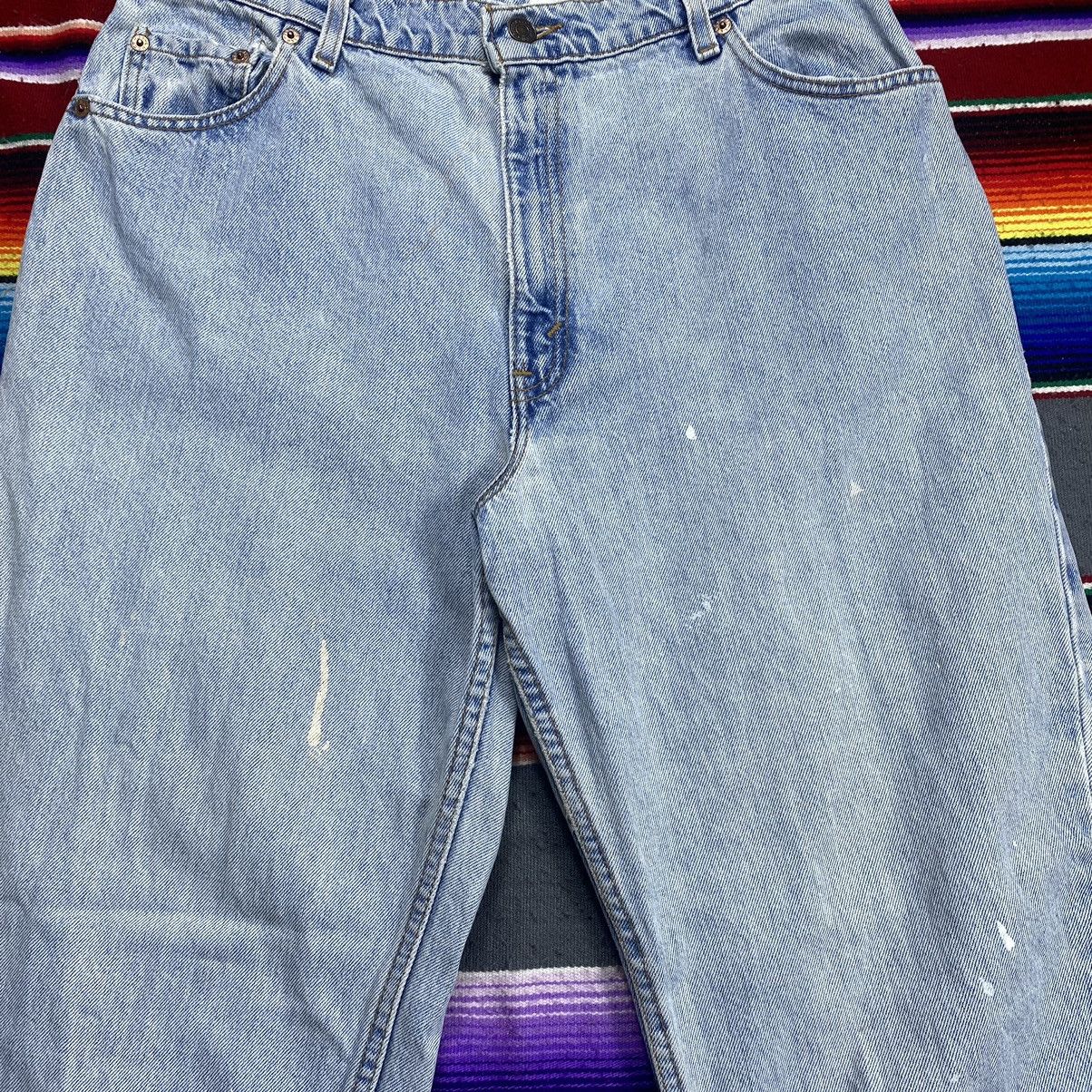 Levi's Vintage Levi’s 550 Leg Tapered Paint Splash Distressed Denim Size US 34 / EU 50 - 6 Thumbnail