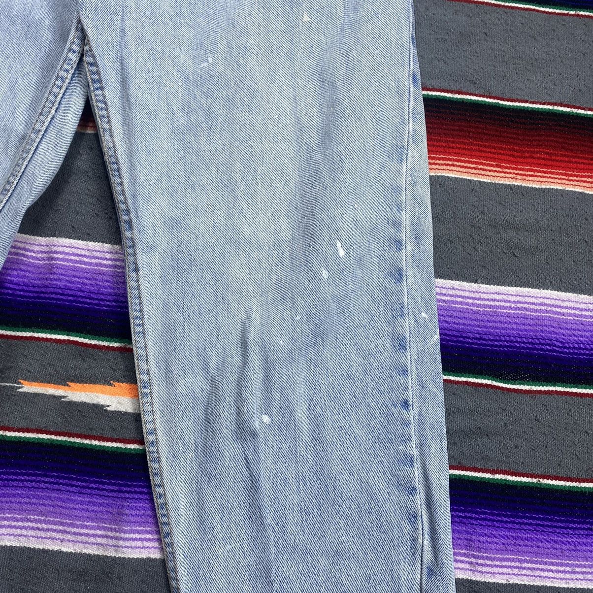 Levi's Vintage Levi’s 550 Leg Tapered Paint Splash Distressed Denim Size US 34 / EU 50 - 5 Thumbnail