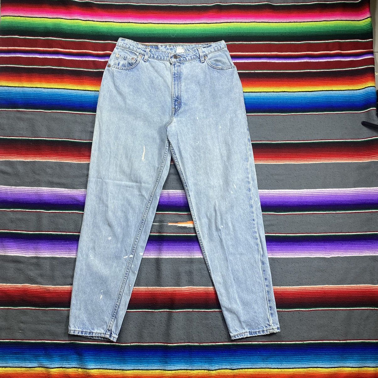 Levi's Vintage Levi’s 550 Leg Tapered Paint Splash Distressed Denim Size US 34 / EU 50 - 1 Thumbnail